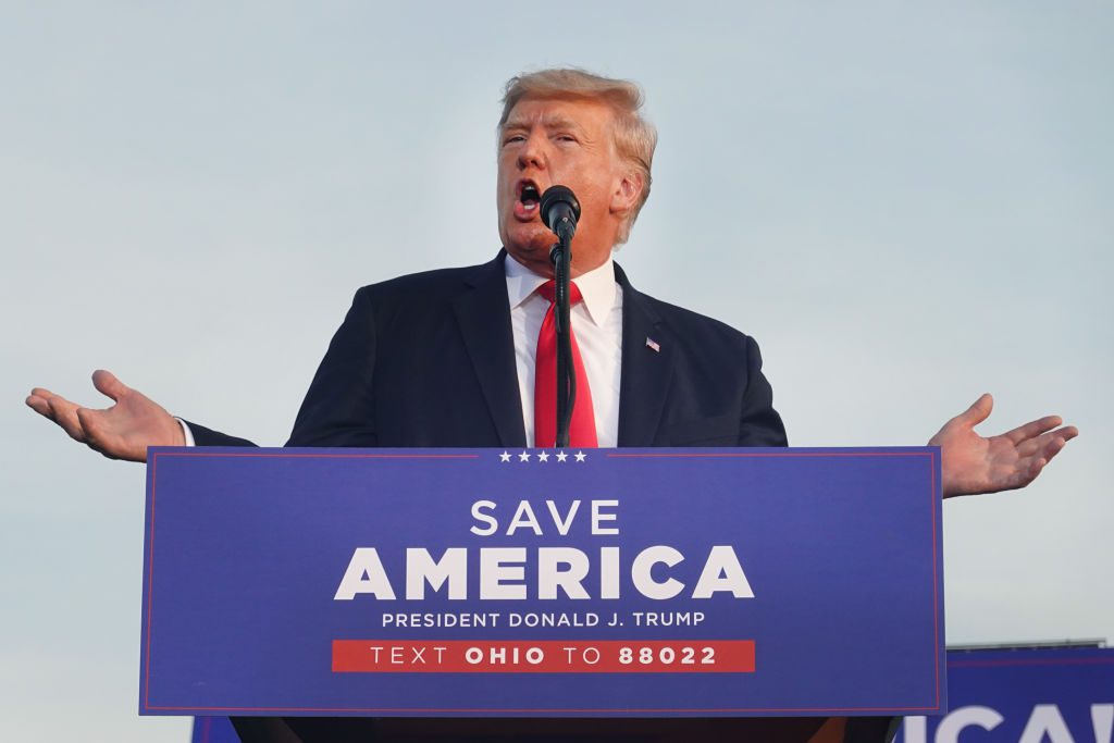 Donald Trump Rallies Supporters In Ohio For Congressional Candidate Max Miller