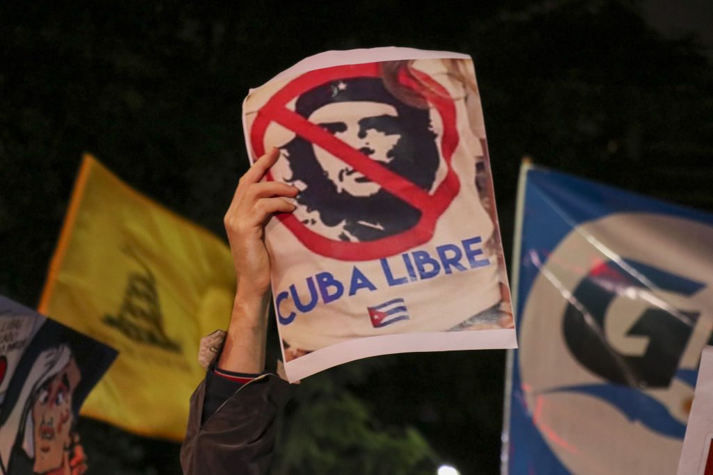 Protest against Cuban government in Argentina