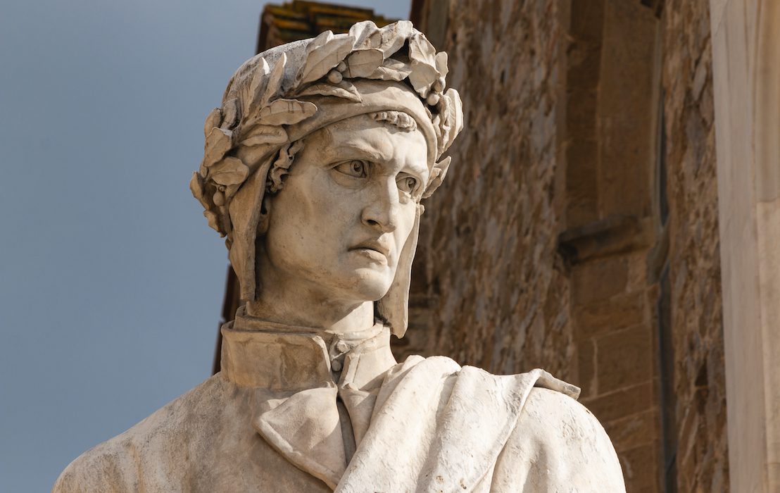 Famous,White,Marble,Monument,Of,Dante,Alighieri,By,Enrico,Pazzi