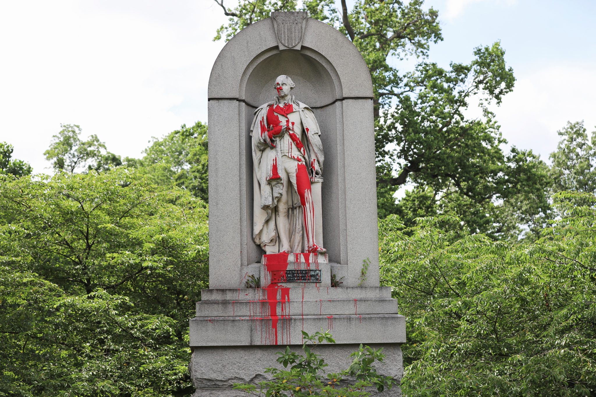 A,Statue,Of,George,Washington,In,Druid,Hill,Park,,Baltimore