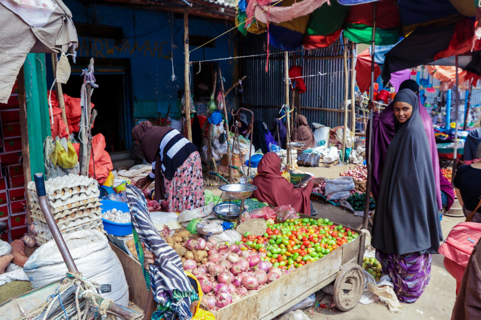 Hargeisa,,Somaliland,-,Nobember,10,,2019:,Local,Food,Market,With