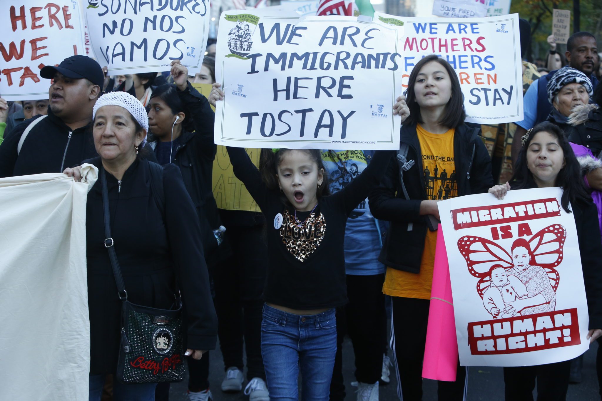 New,York,City,-,November,13,2016:,Latinos,,Immigrants,&