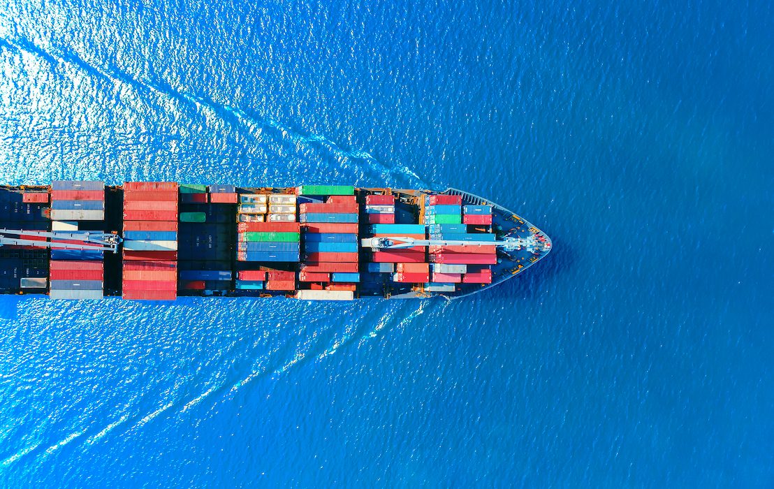 Aerial,Top,View,Container,Ship,Full,Load,Container,For,Logistics
