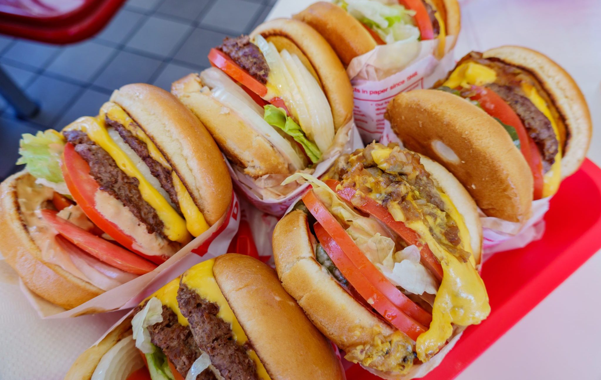 Close,Up,Shot,Of,Many,In,N,Out,Burger,,Ate