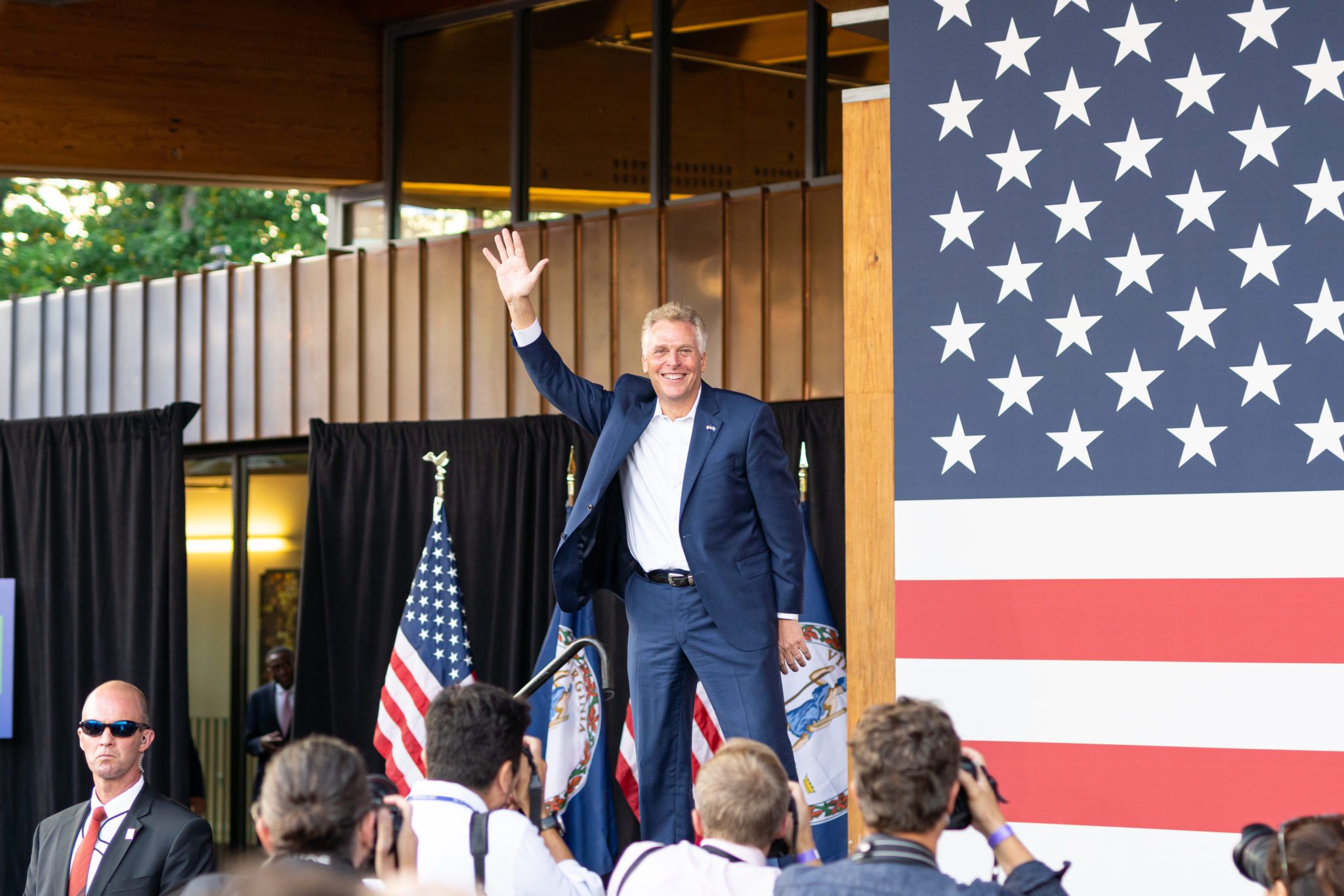 Arlington,,Virginia,,Usa-,July,24th,,2021:,Terry,Mcauliffe,Waving,To