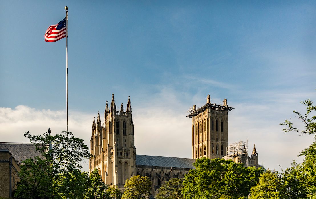 Photo,Of,The,National,Cathedral,In,Washington,Dc,With,The