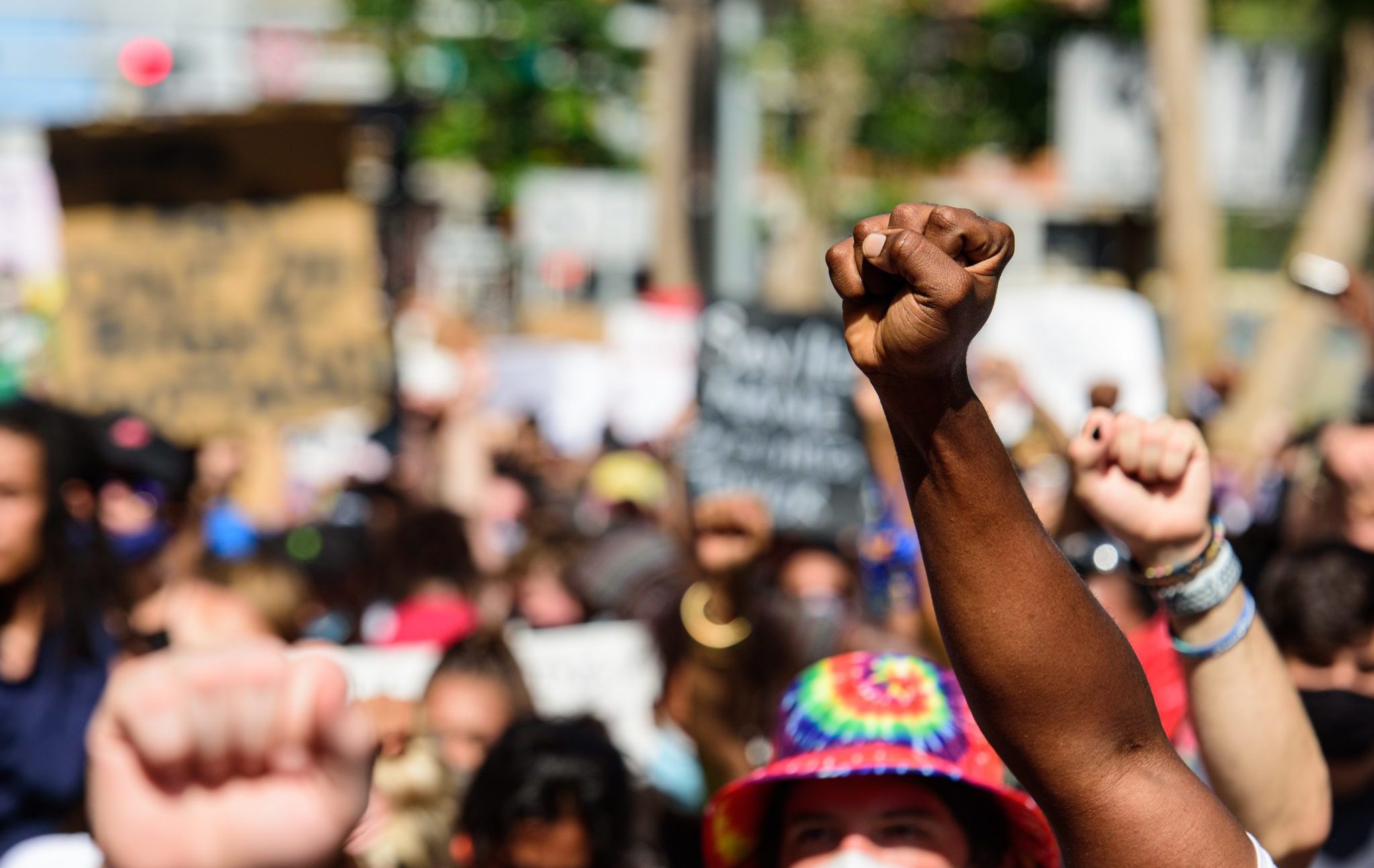 Miami,Downtown,,Fl,,Usa,-,May,31,,2020:,Black,Hand