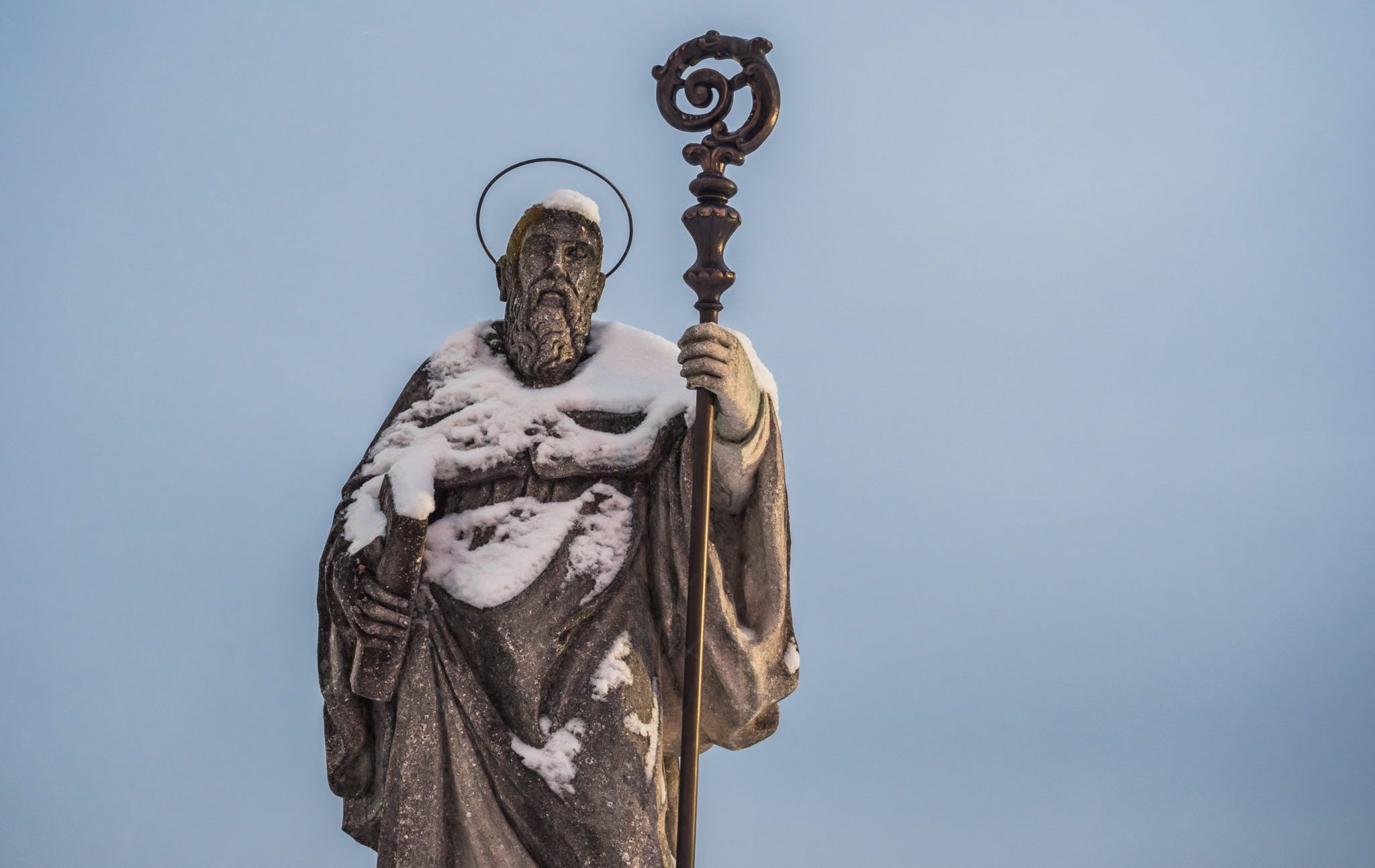 Saint,Benedict,Of,Nursia,Statue,On,Sonntagberg,In,The,Mostviertel