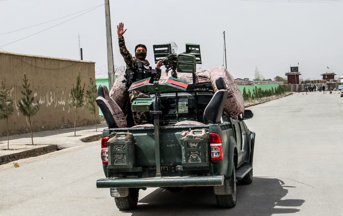 Kabul,,Afghanistan,Afghan,Security,Forces,Departing,Kabul,City,As,The