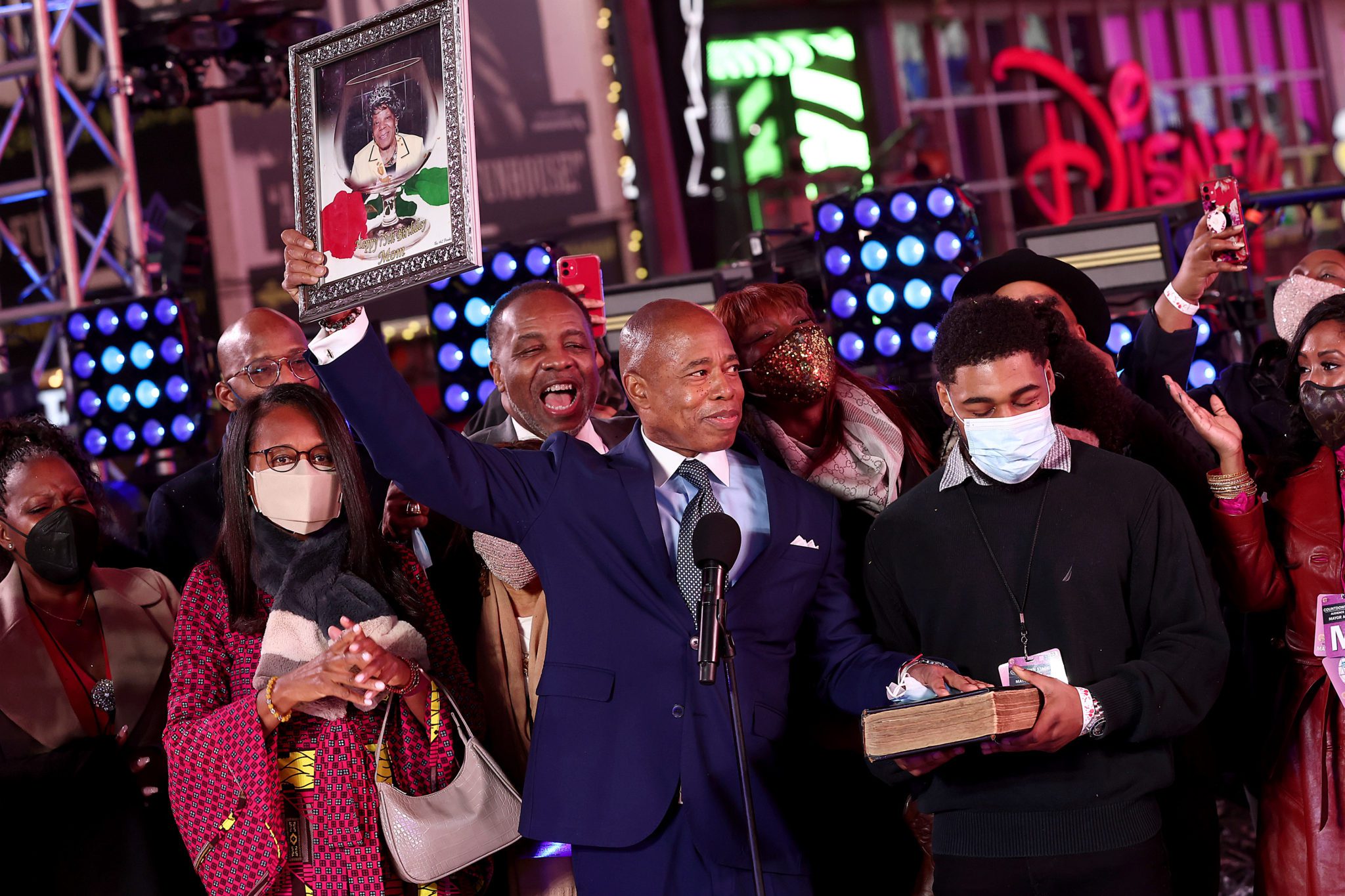 Eric Adams Sworn In As Mayor Of New York City In Times Square After Ball Drop