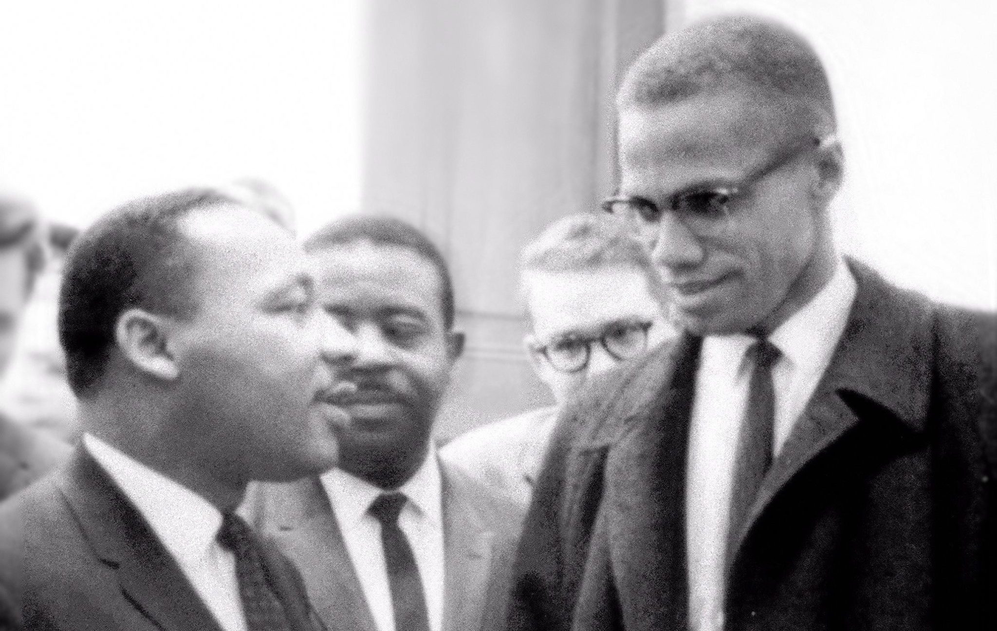MartinLutherKingMalcolmX_march_1964_cropped_retouched