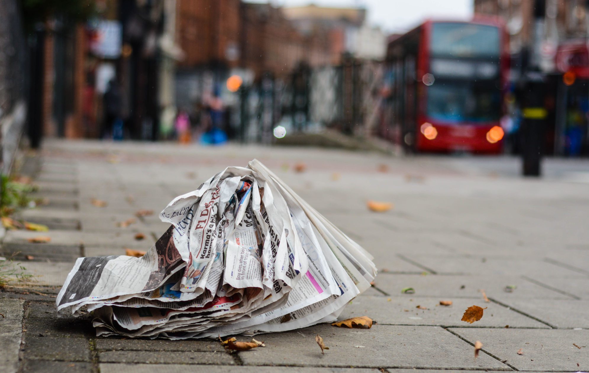 London,,Uk,,July,30,,2019:,A,Read,Newspaper,Flutters,Carelessly