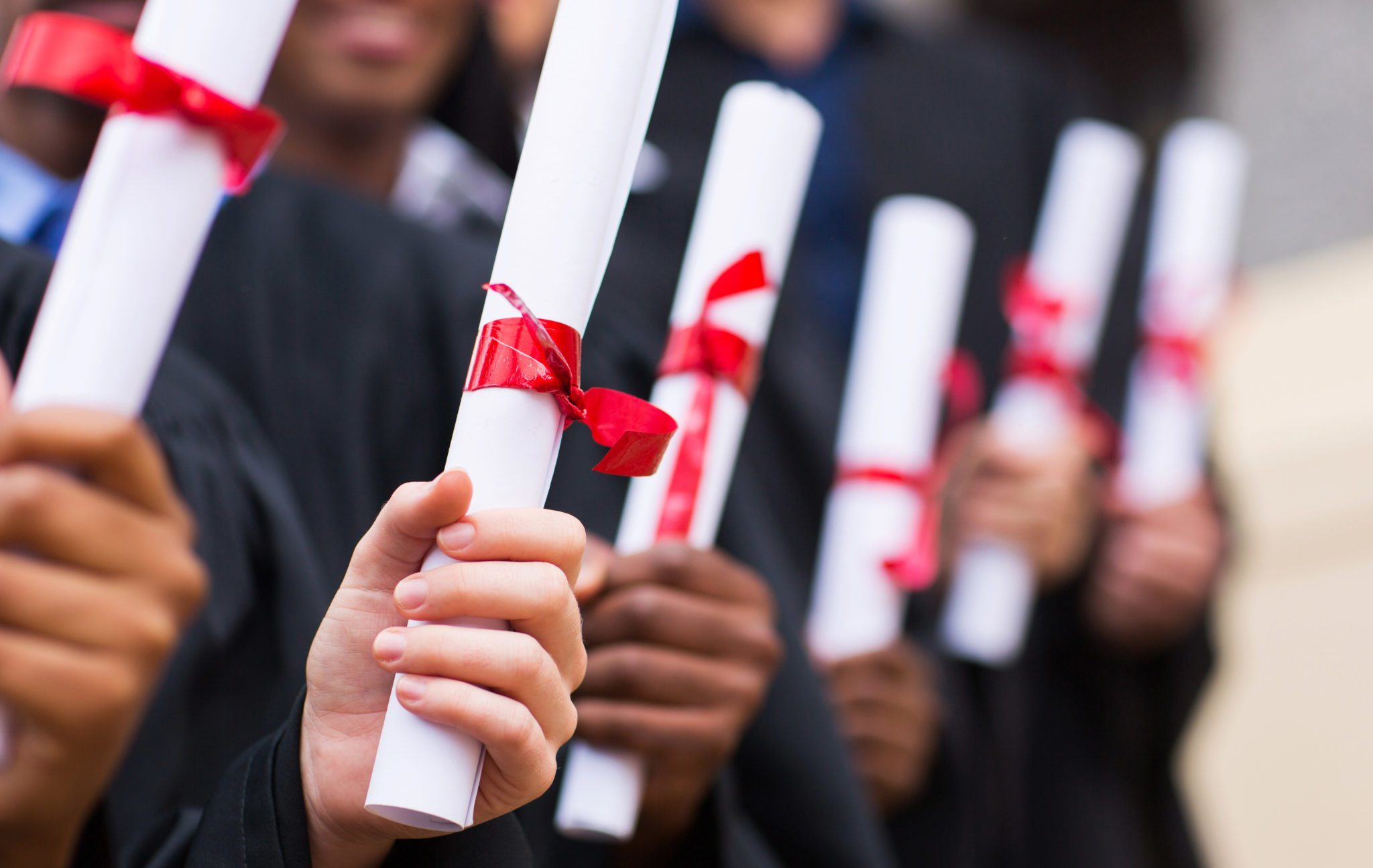 Group,Of,Multiracial,Graduates,Holding,Diploma