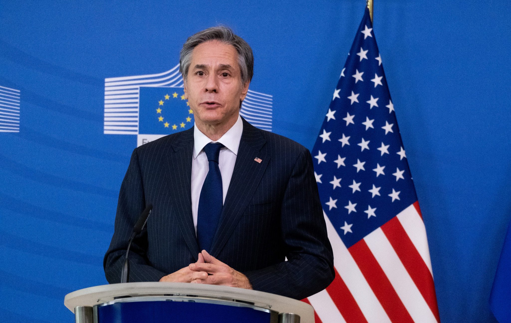 Brussels,belgium-03,24,2021,:antony,Blinken,American,Secretary,Of,State,During