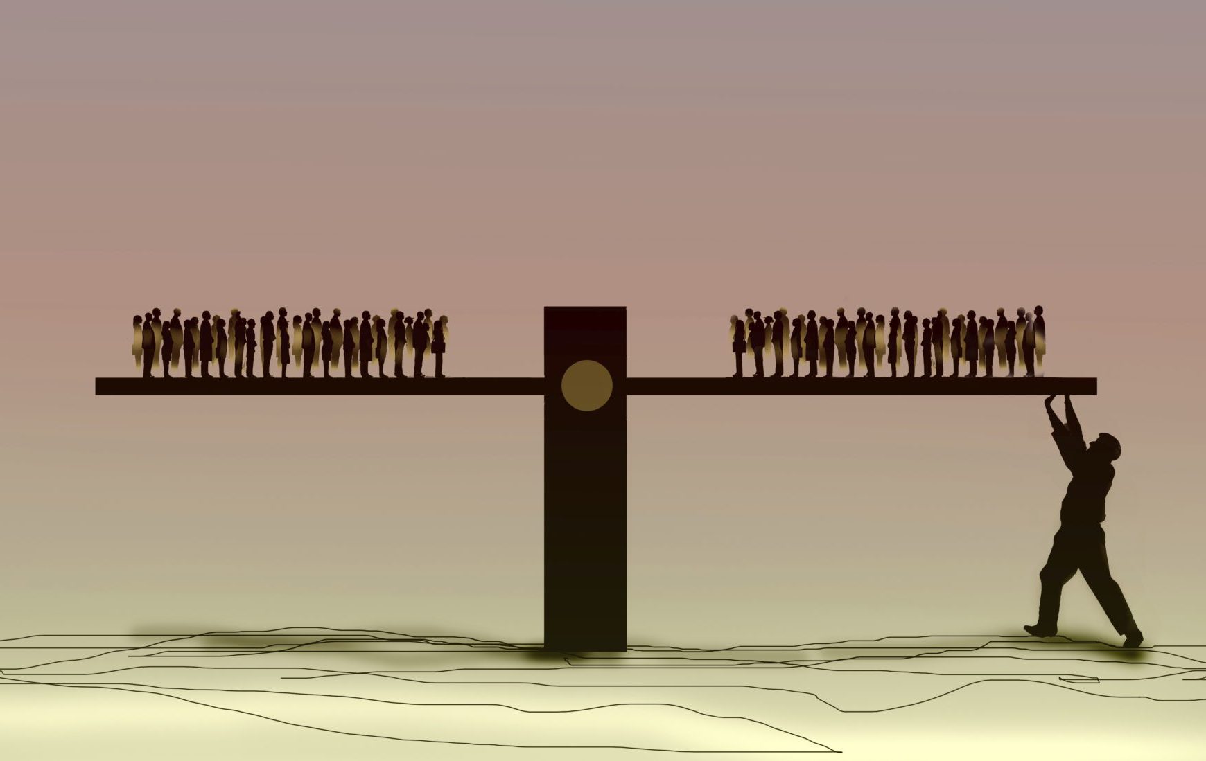 Inequality, conceptual illustration