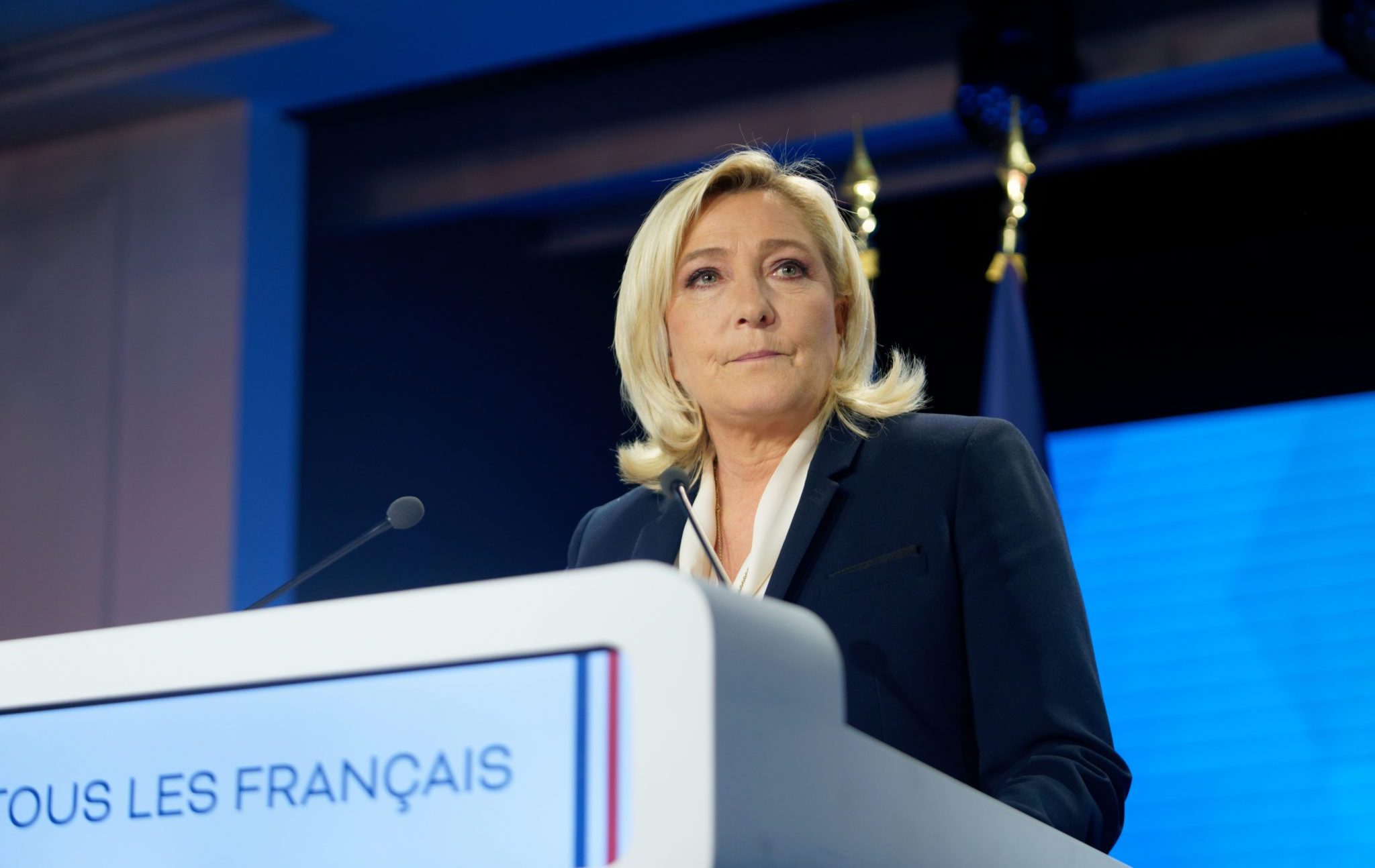 Election Night With Marine Le Pen's Rassemblement Nationale Party For France's 2022 Presidential Race Results