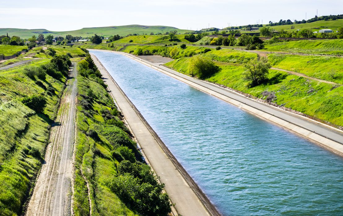 The,Thermalito,Power,Canal,In,Oroville,,Butte,County,,North,California