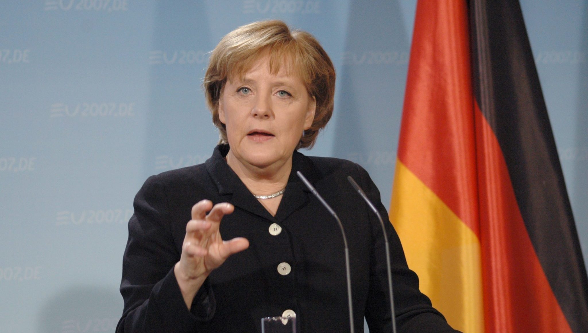 February,13,,2007,-,Berlin:,German,Chancellor,Angela,Merkel,At