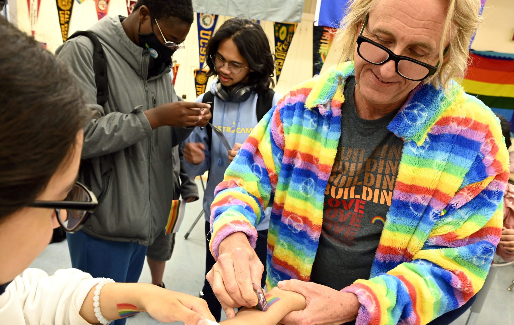 High school students held a silent parade and break the silence rally in support of the LGBTQ+ Community.