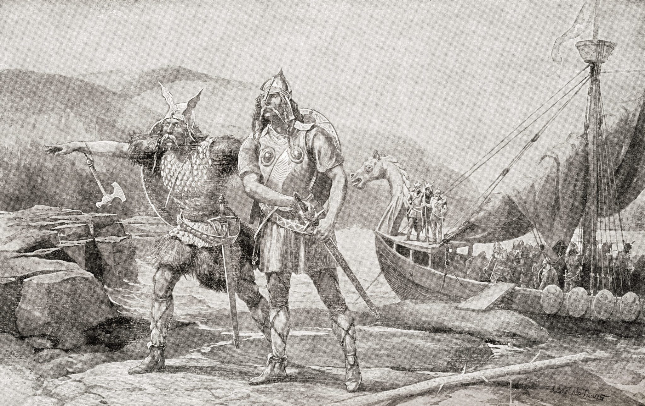 The landing of the Norsemen on the coast of North America in the 11th century