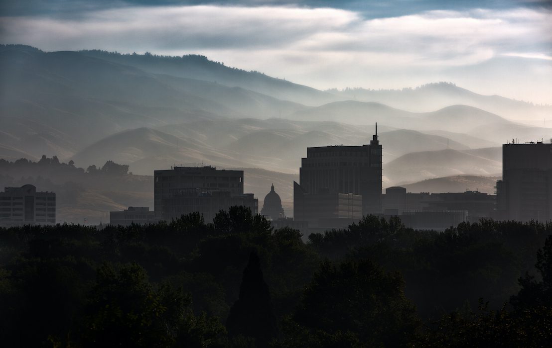 Smoky,Boise,Skyline,Sunrise,Summer