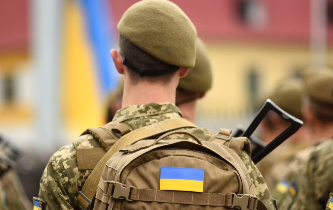 Ukrainian,Soldier.,Ukrainian,In,Army.,Ukrainian,Flag,On,Military,Uniform.
