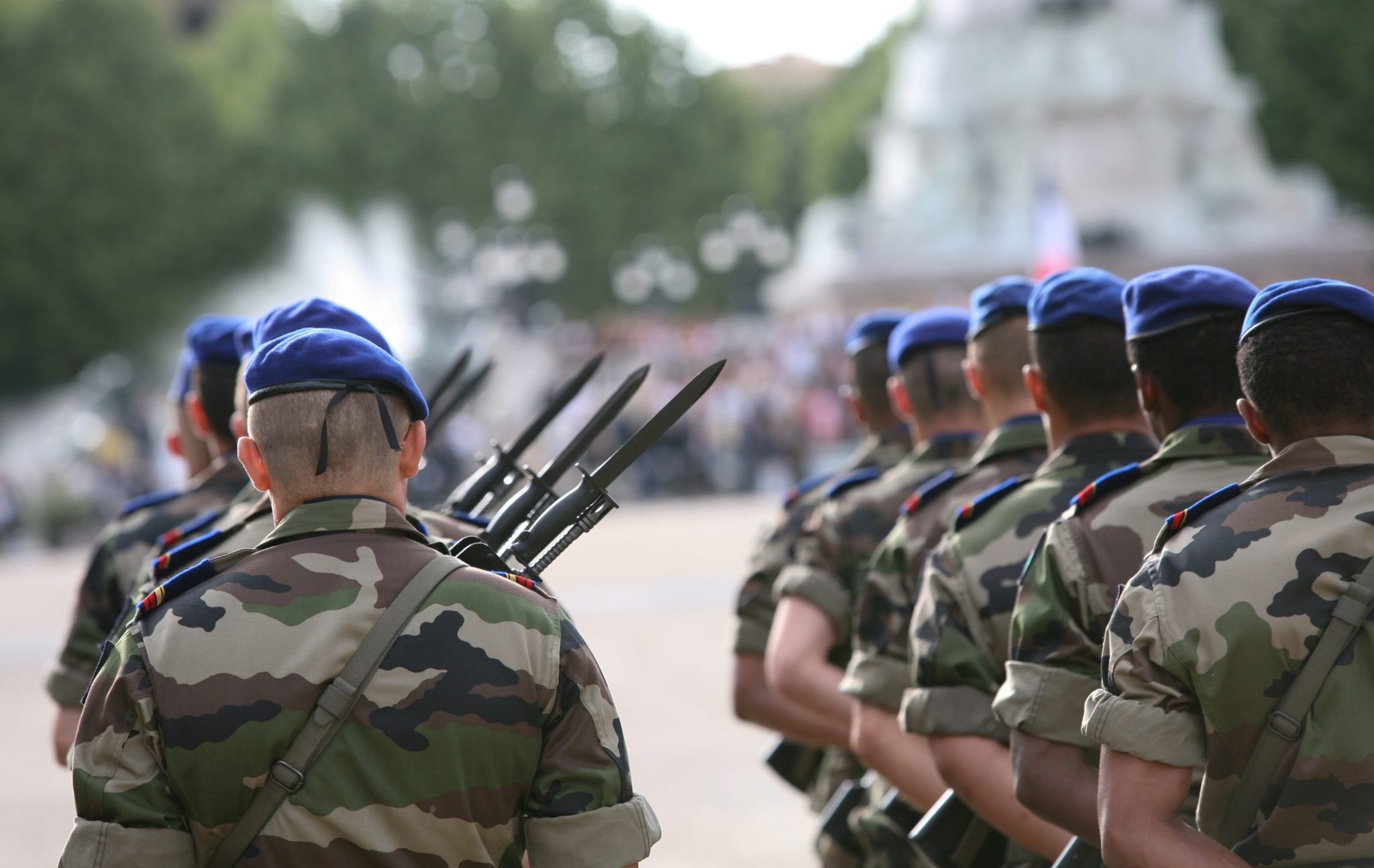A,French,Armed,Marching,Soldier