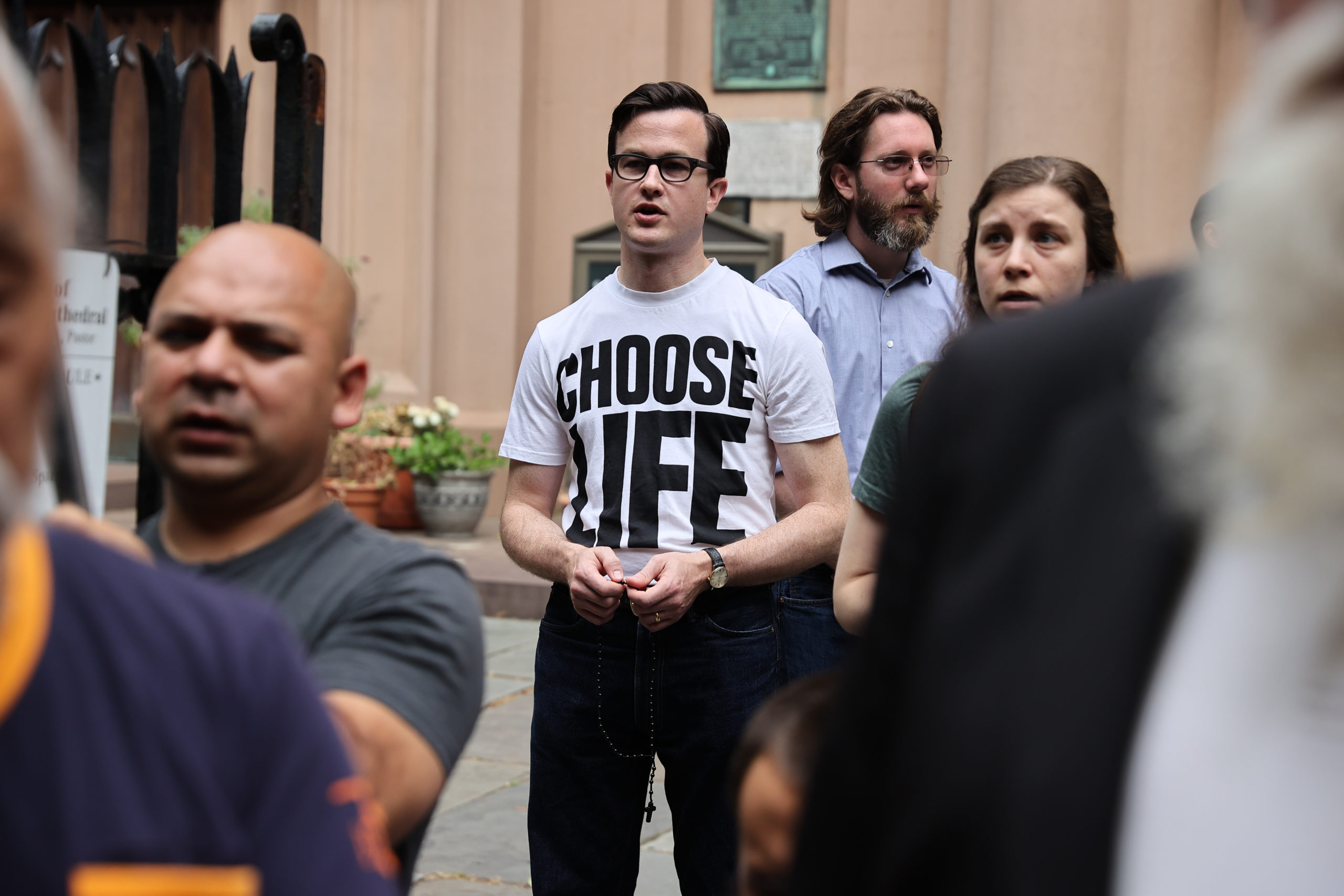 Abortion rights protesters heat up with church goers in NYC