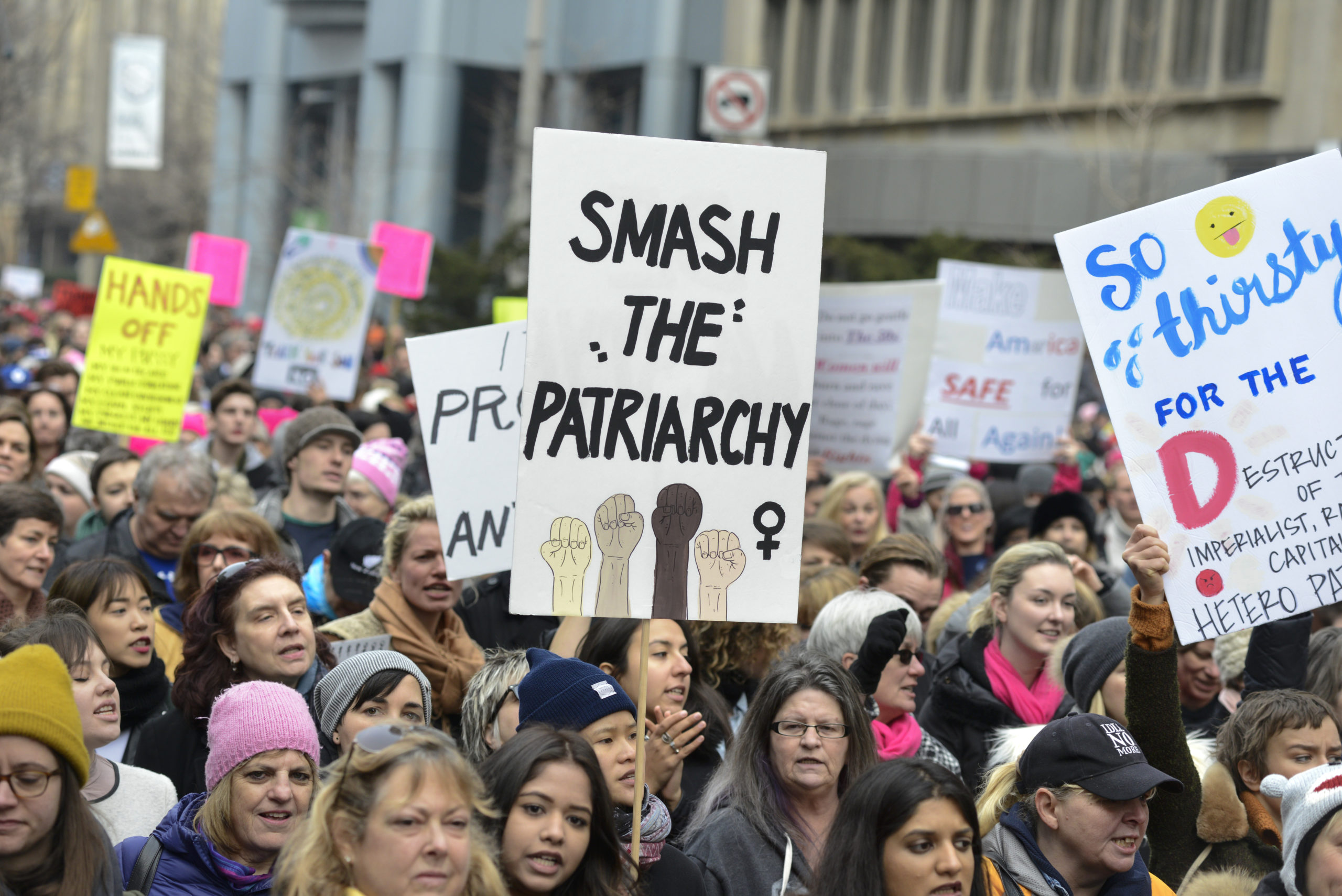 Toronto-january,21:protesters,With,Sign,Denouncing,The,"patriarchy",In,The,Society