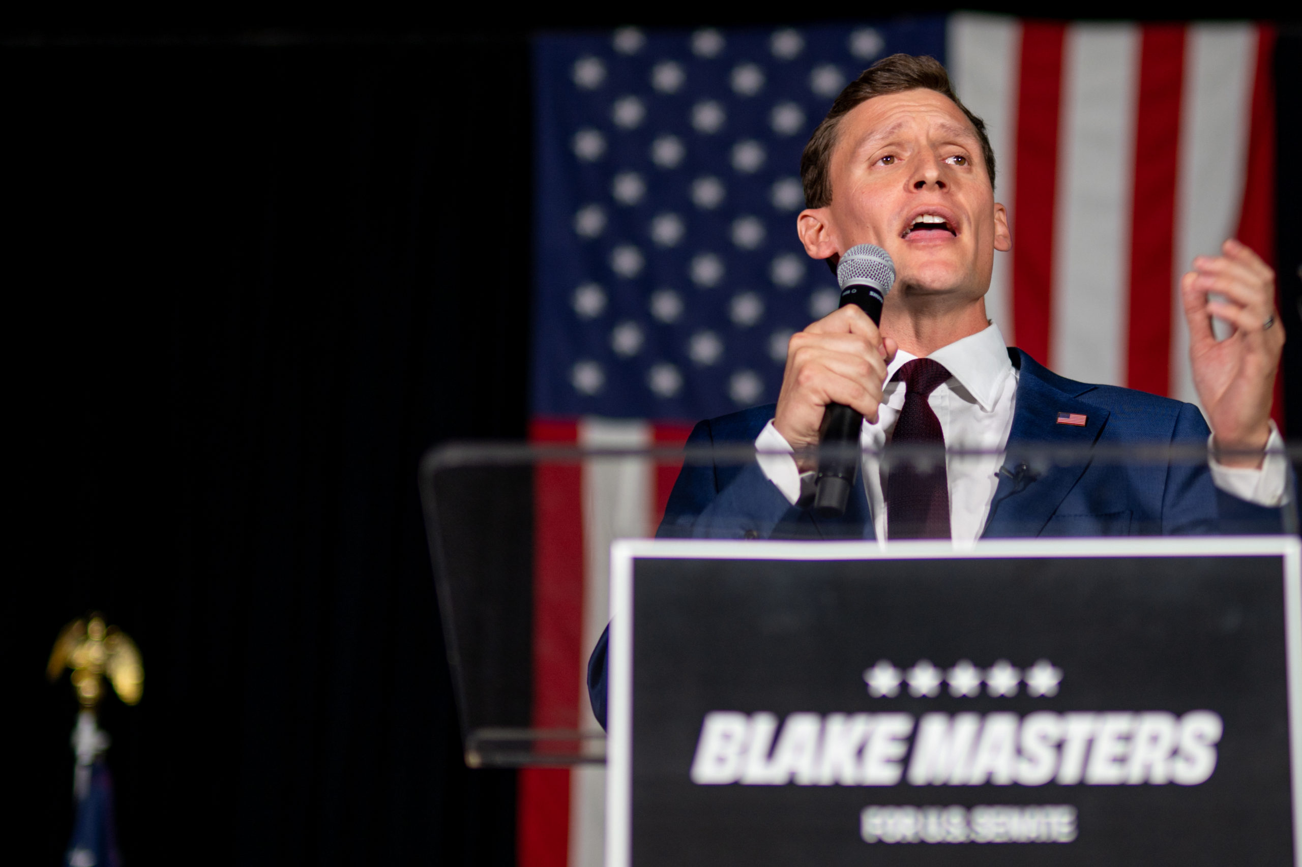 Candidate For Senate Blake Masters Holds Primary Night Event In Chandler, AZ