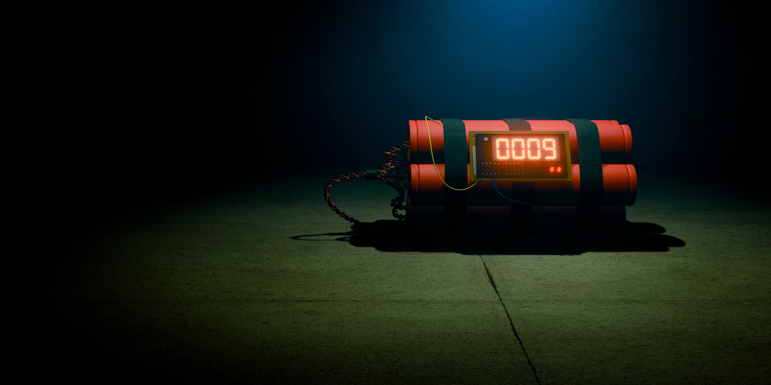 Image,Of,A,Time,Bomb,On,Dark,Background.,Timer,Counting.