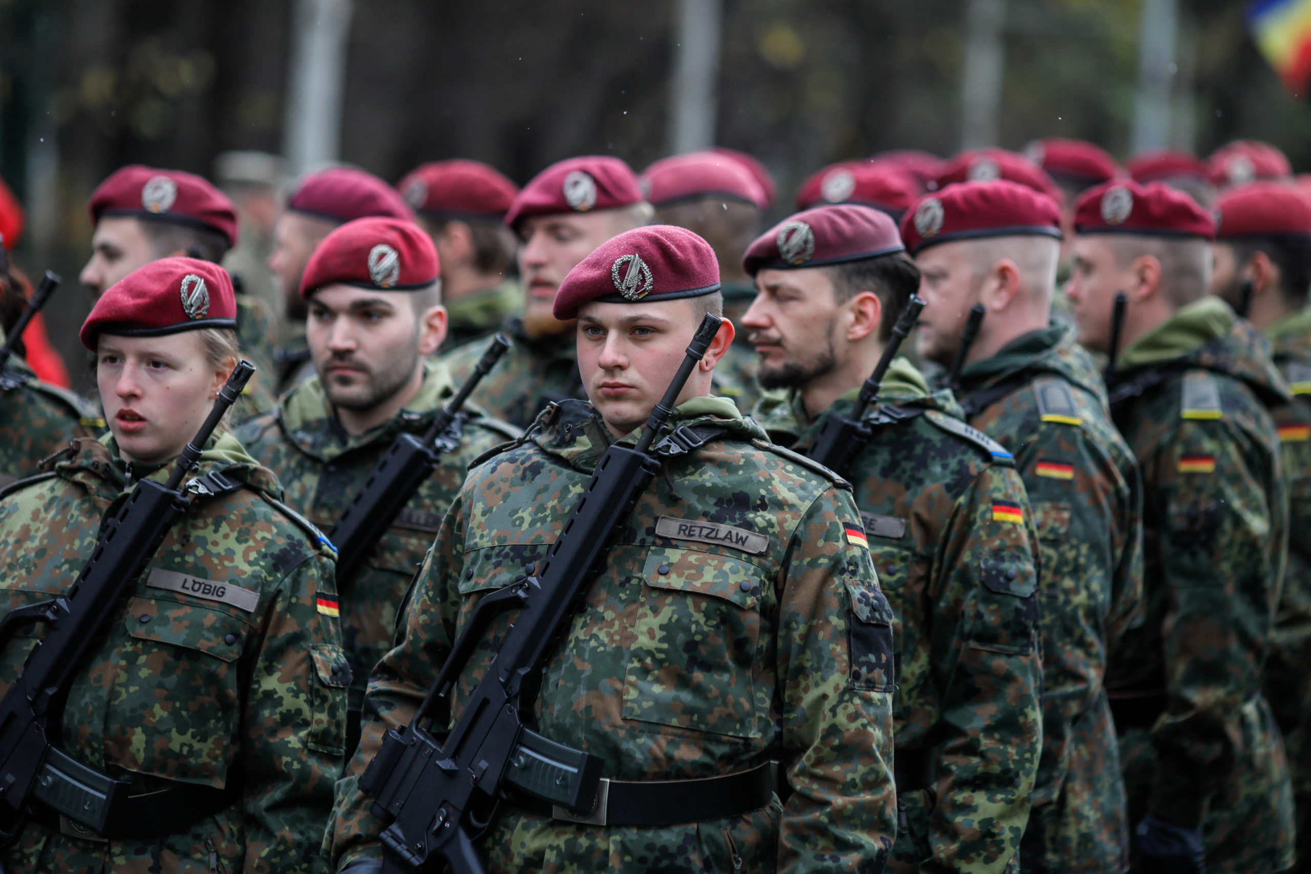 Bucharest,,Romania,-,December,01,,2019:,German,Soldiers,Take,Part