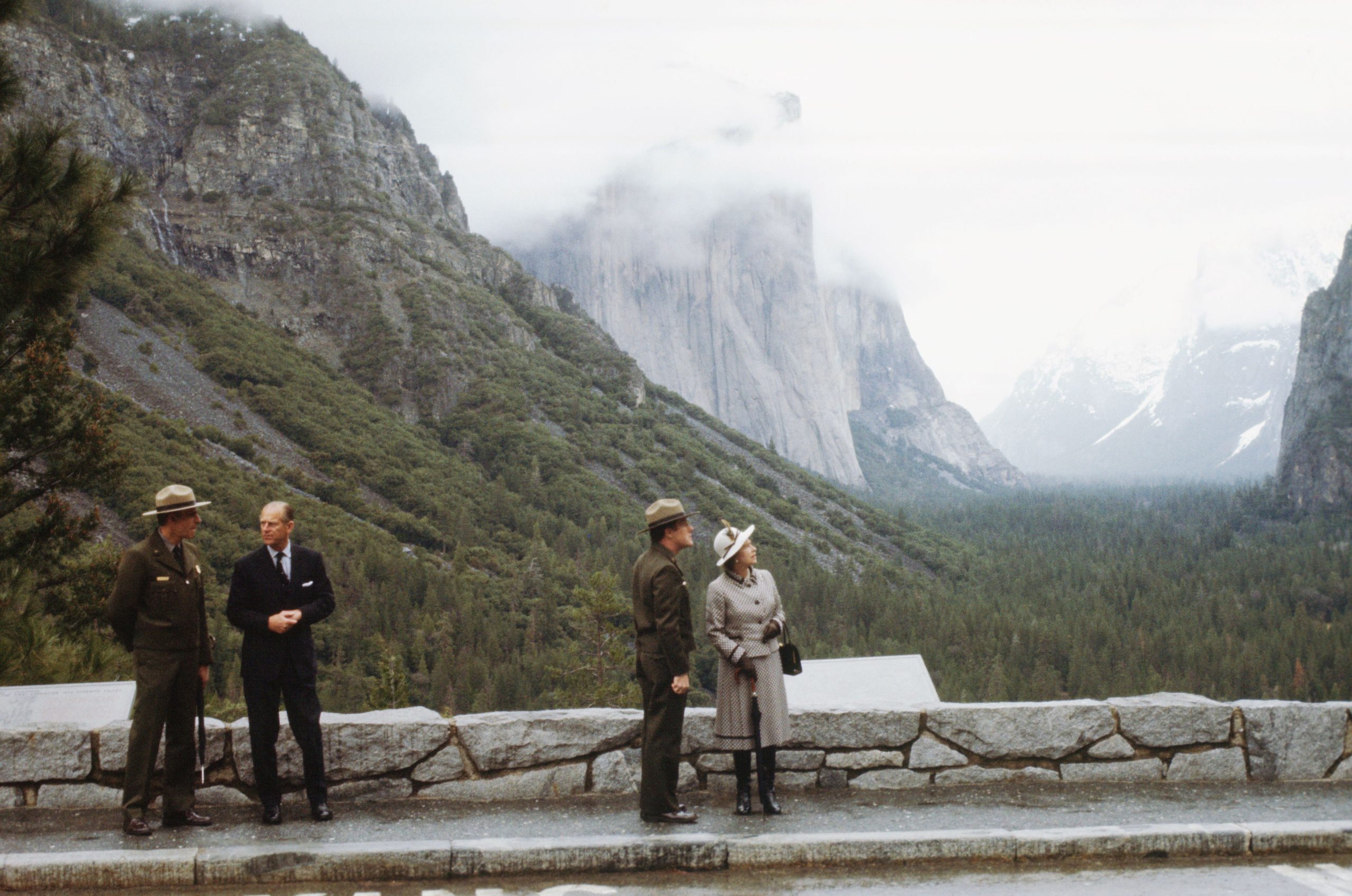 Queen Elizabeth II visits Yosemite National Park during an o