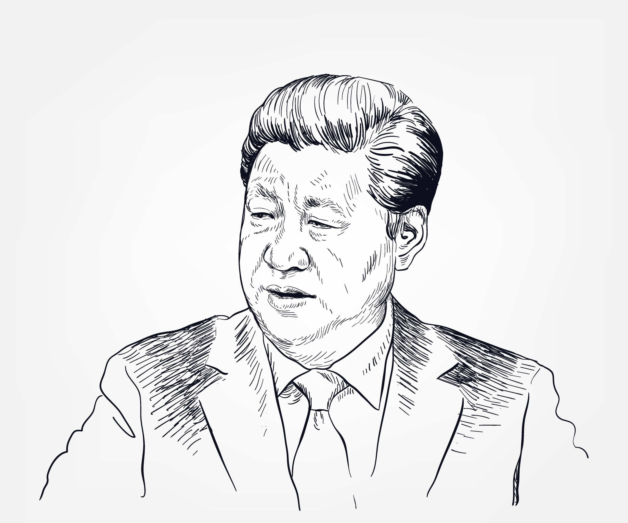 Xi,Jinping,Vector,Sketch,Illustration