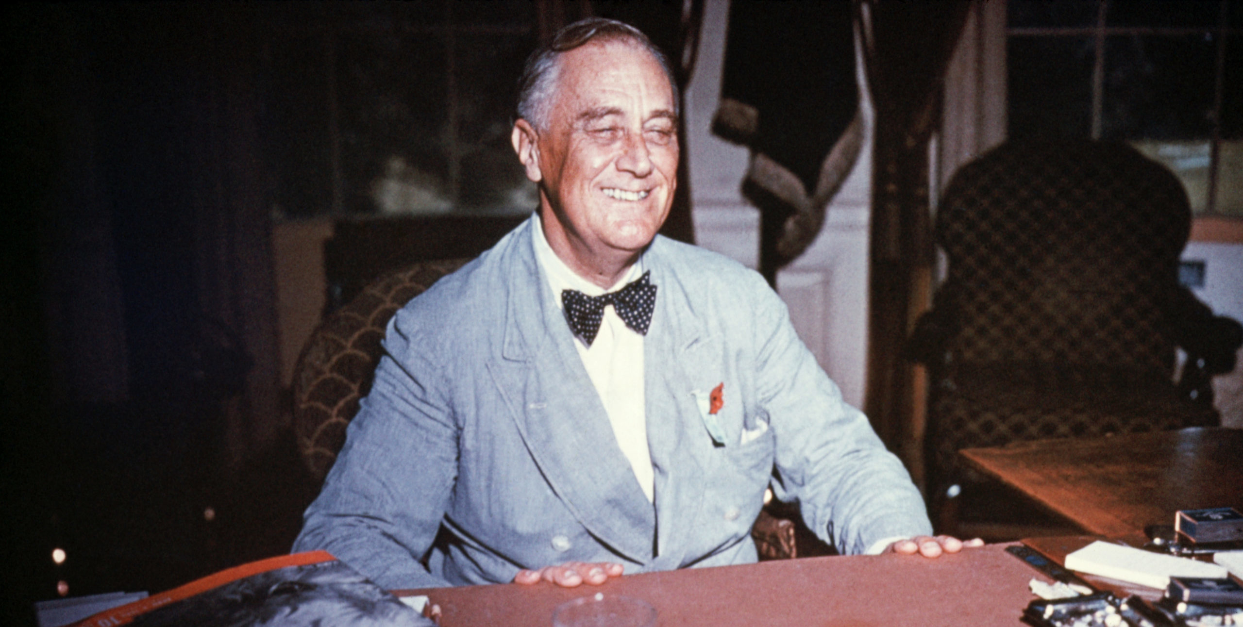 Franklin D. Roosevelt At His Desk