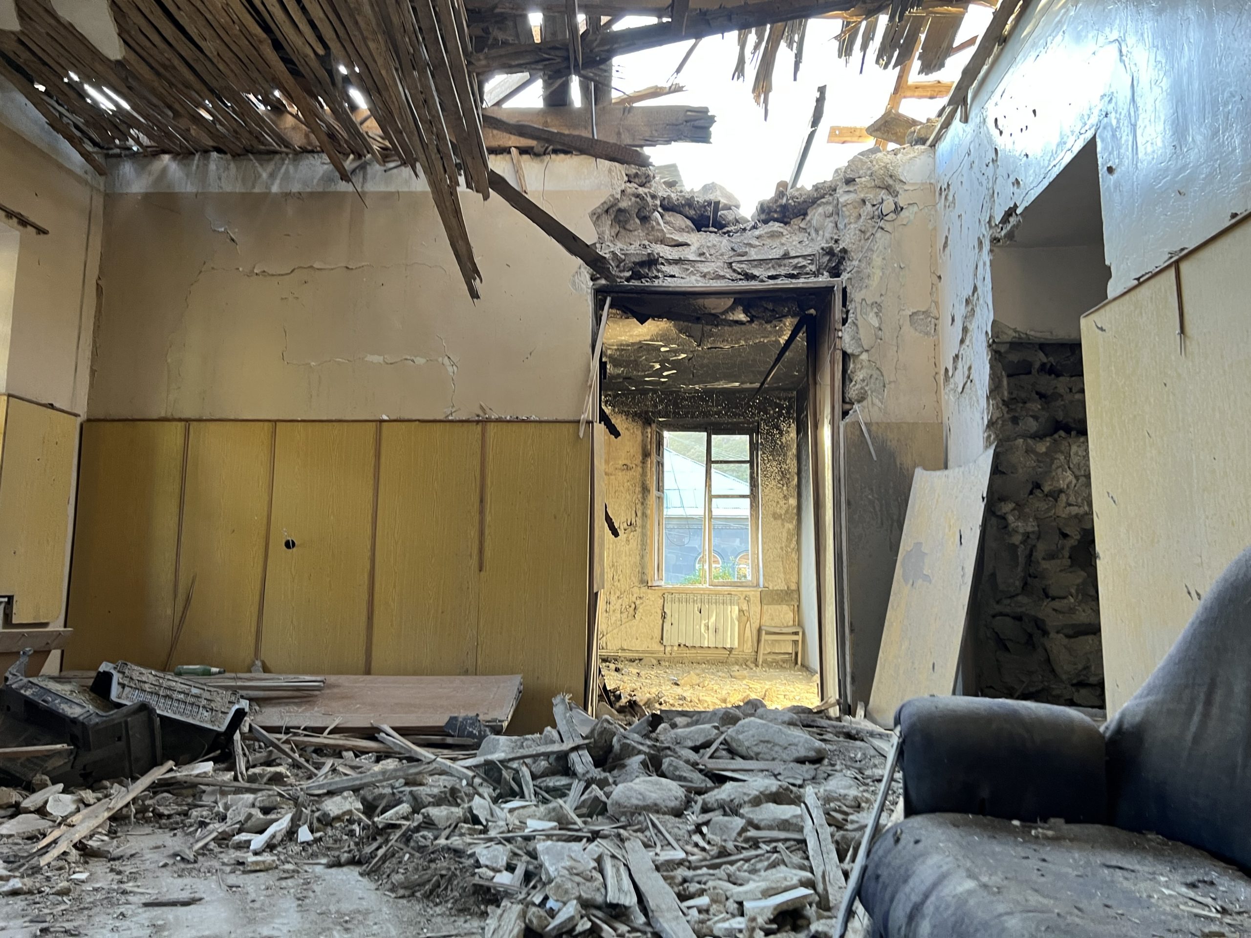 Shelled house in Jermyk