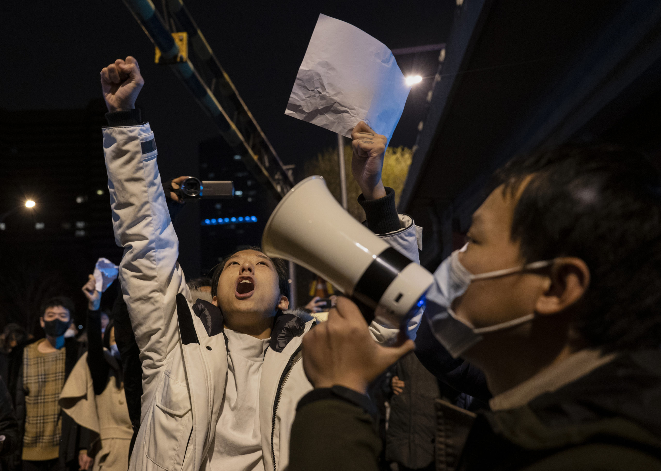 Protest in Beijing Against China Covid Measures