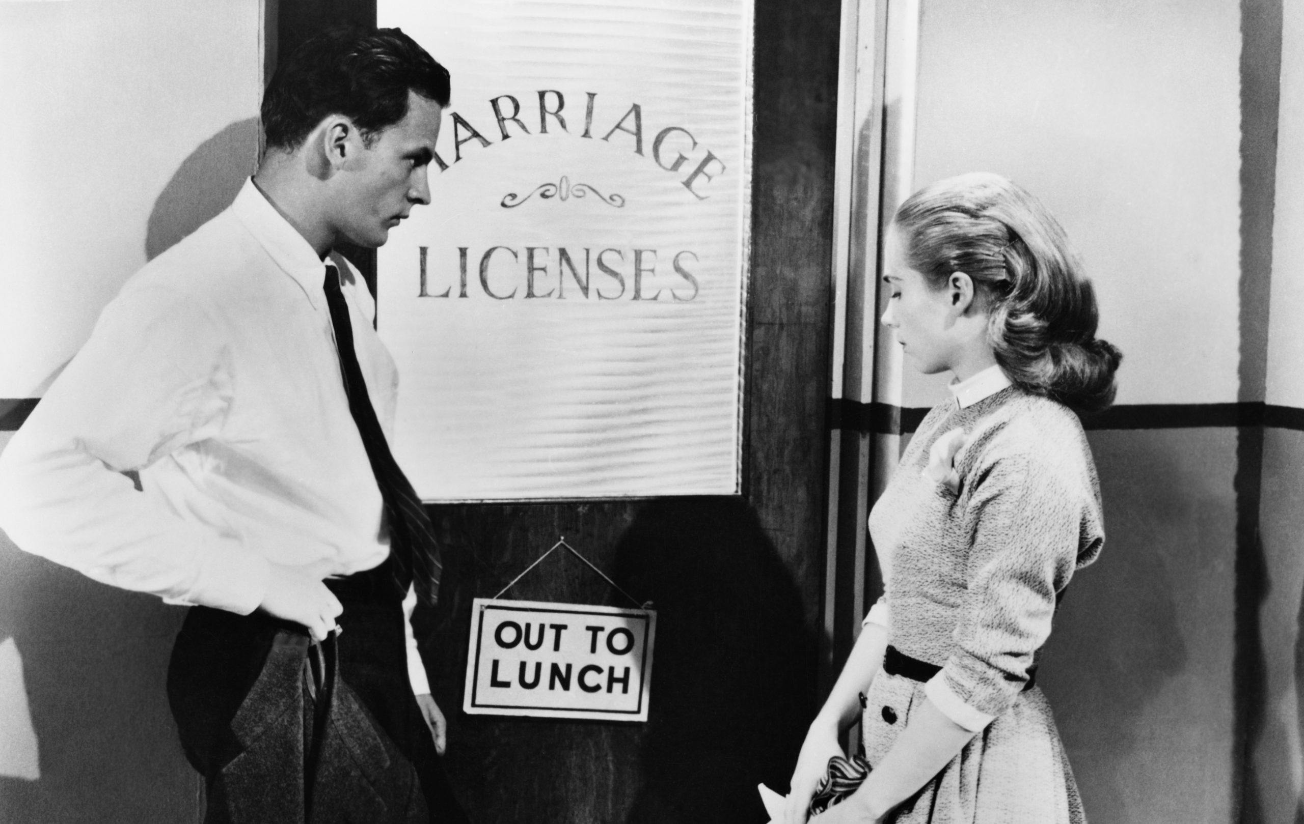 Couple,Waiting,Outside,Marriage,License,Office