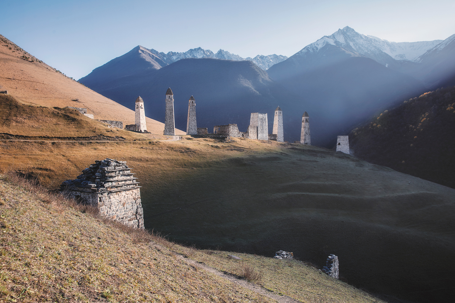 Ingush towers of medieval times in Russia