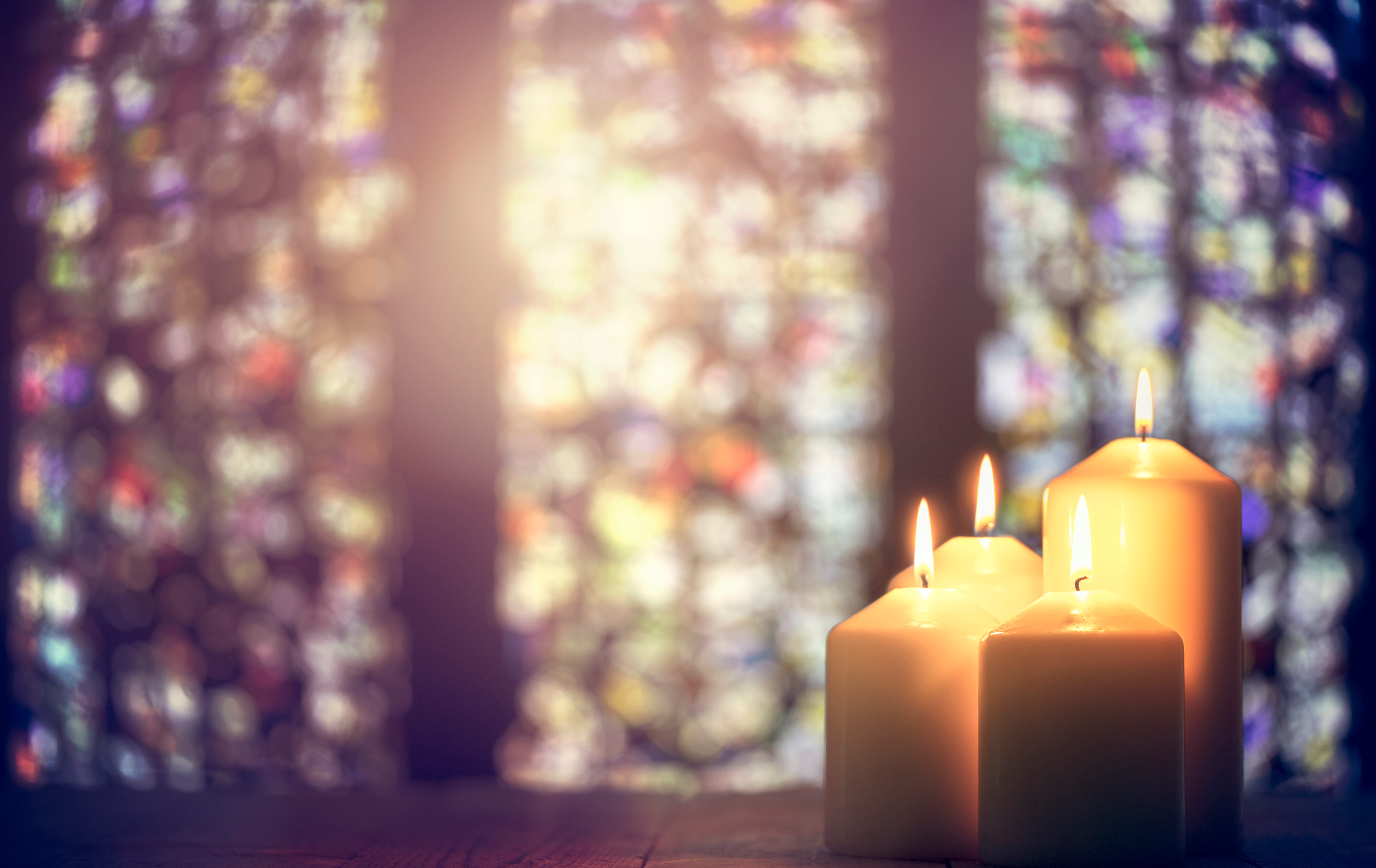 Candles,Burning,In,A,Church,Background