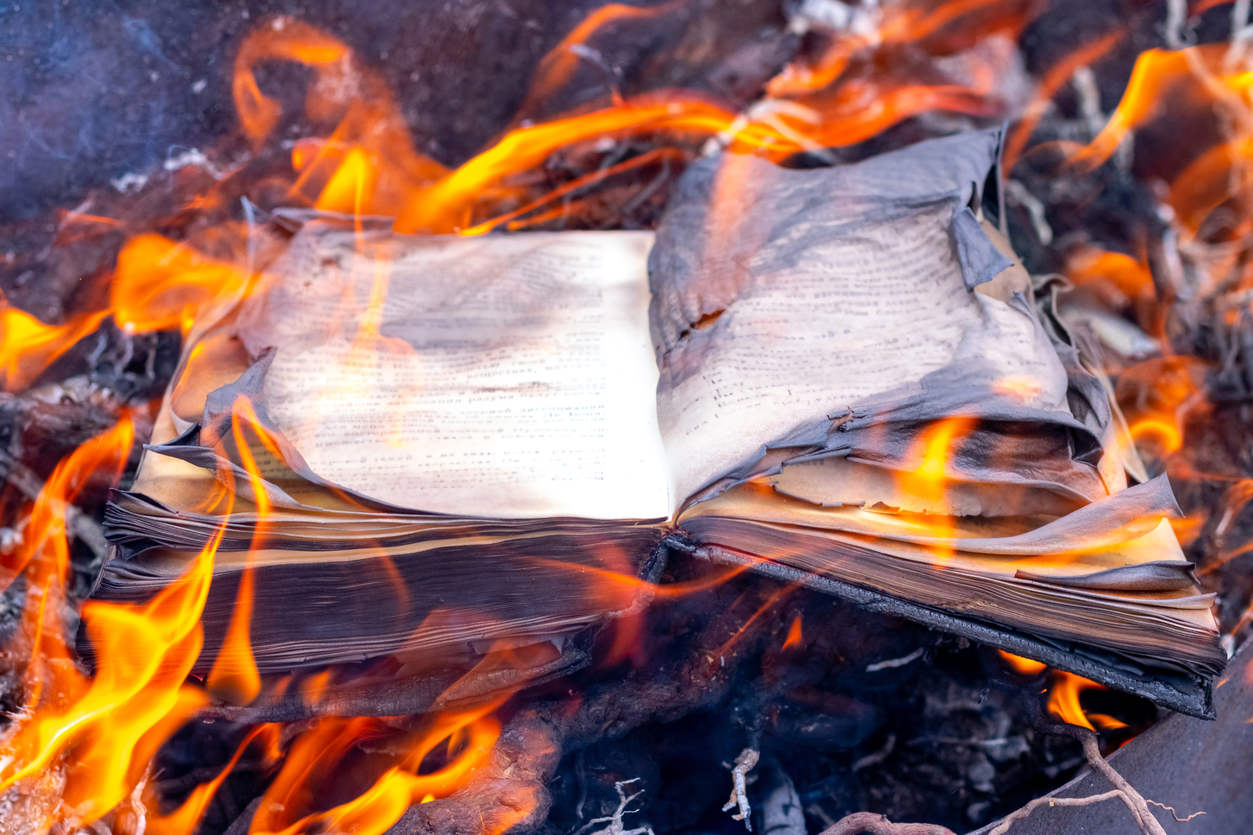 Burning,Book.,The,Book,Is,On,Fire.,Burning,Unnecessary,Books