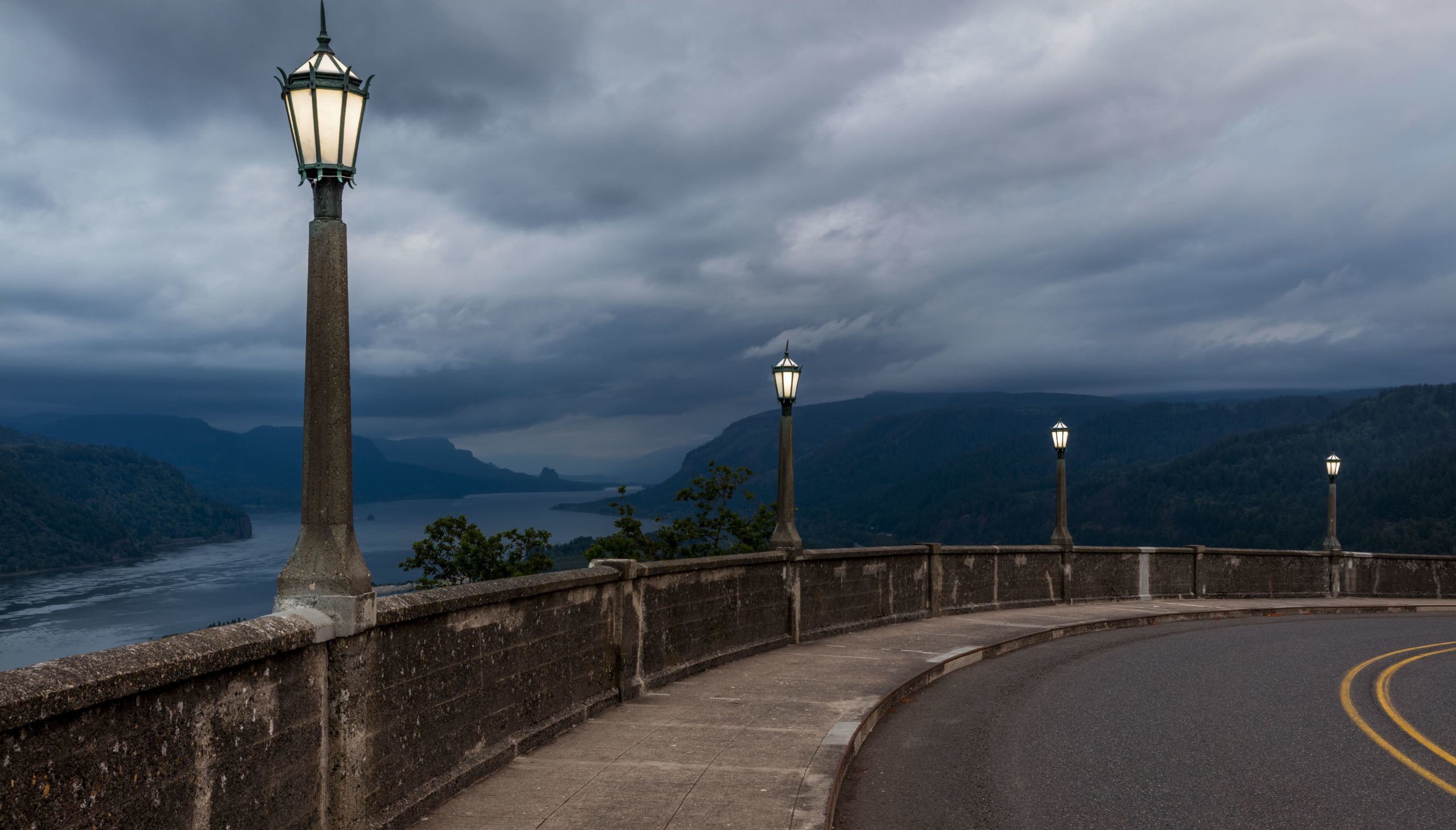 East of Portland Oregon, the Columbia River Gorge