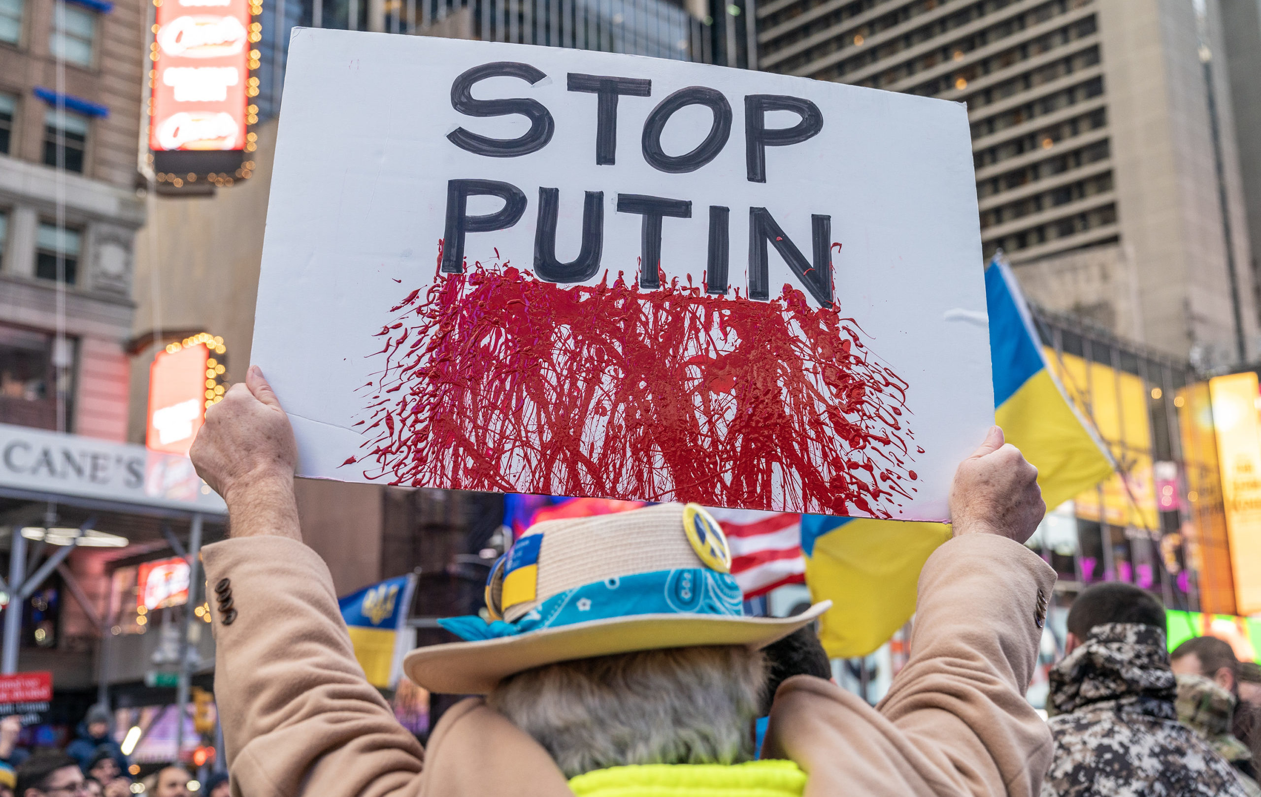 Activists protest against Russian aggression and war in