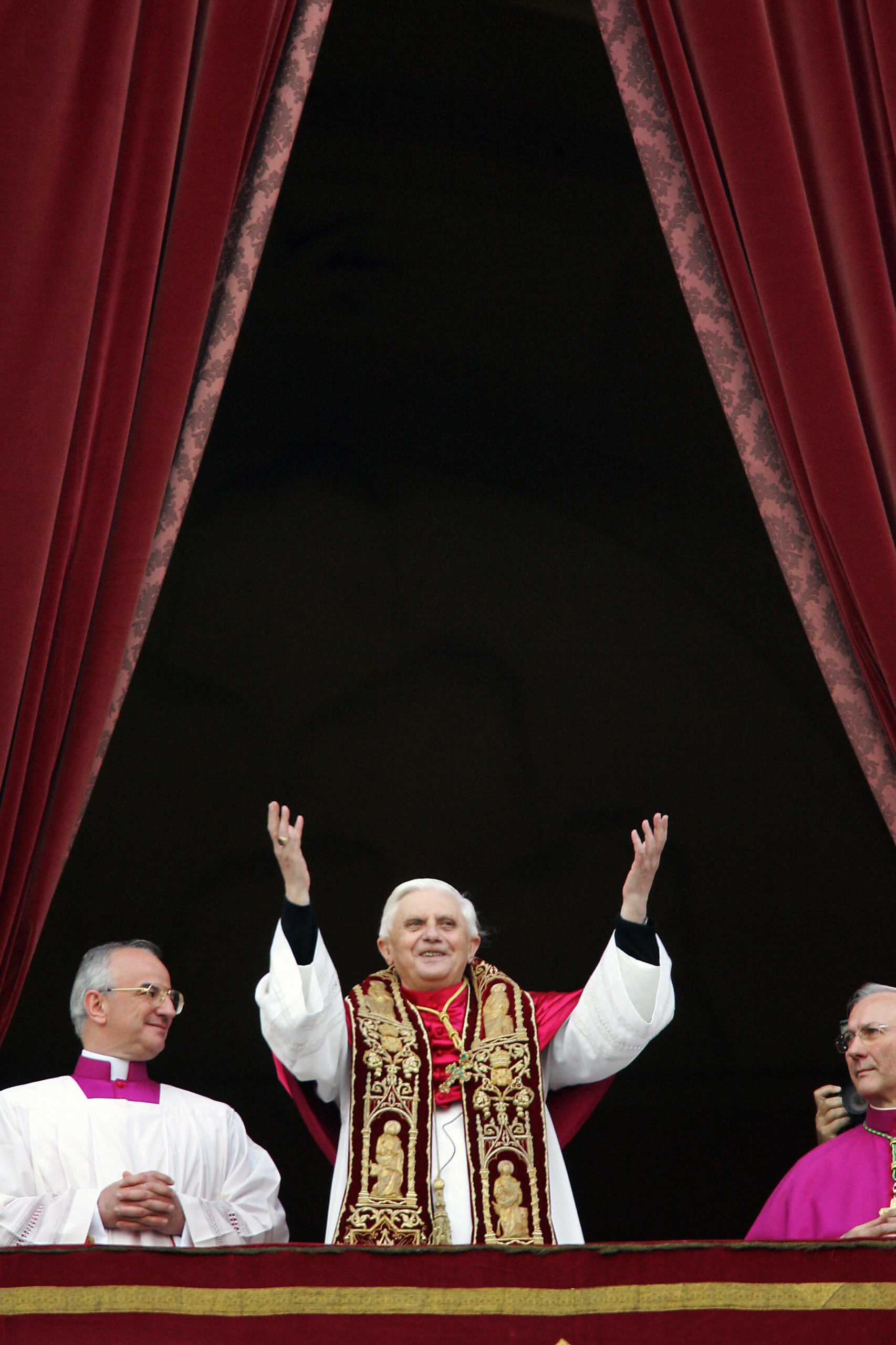 Germany's Joseph Ratzinger appears at th