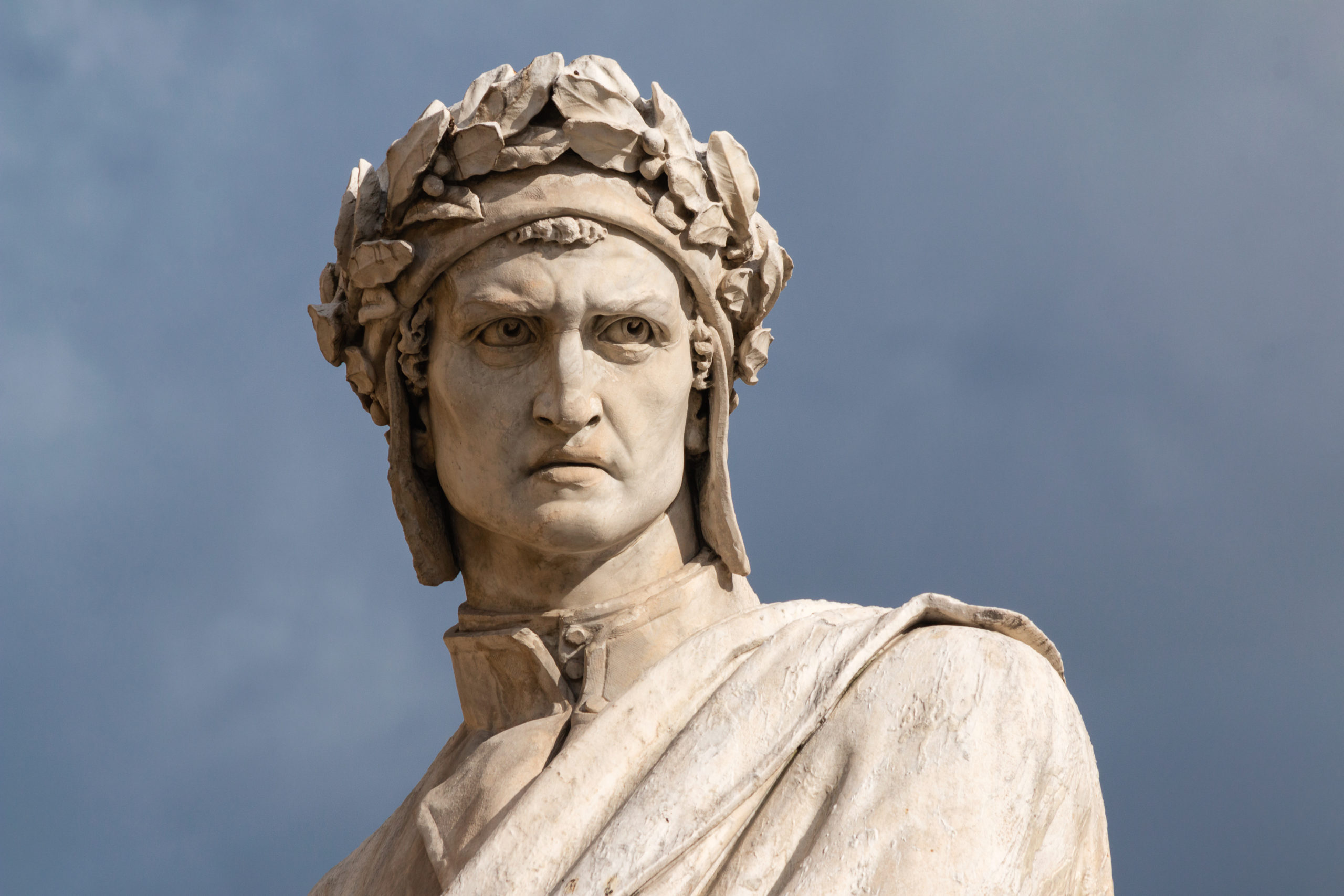 Famous,White,Marble,Monument,Of,Dante,Alighieri,By,Enrico,Pazzi