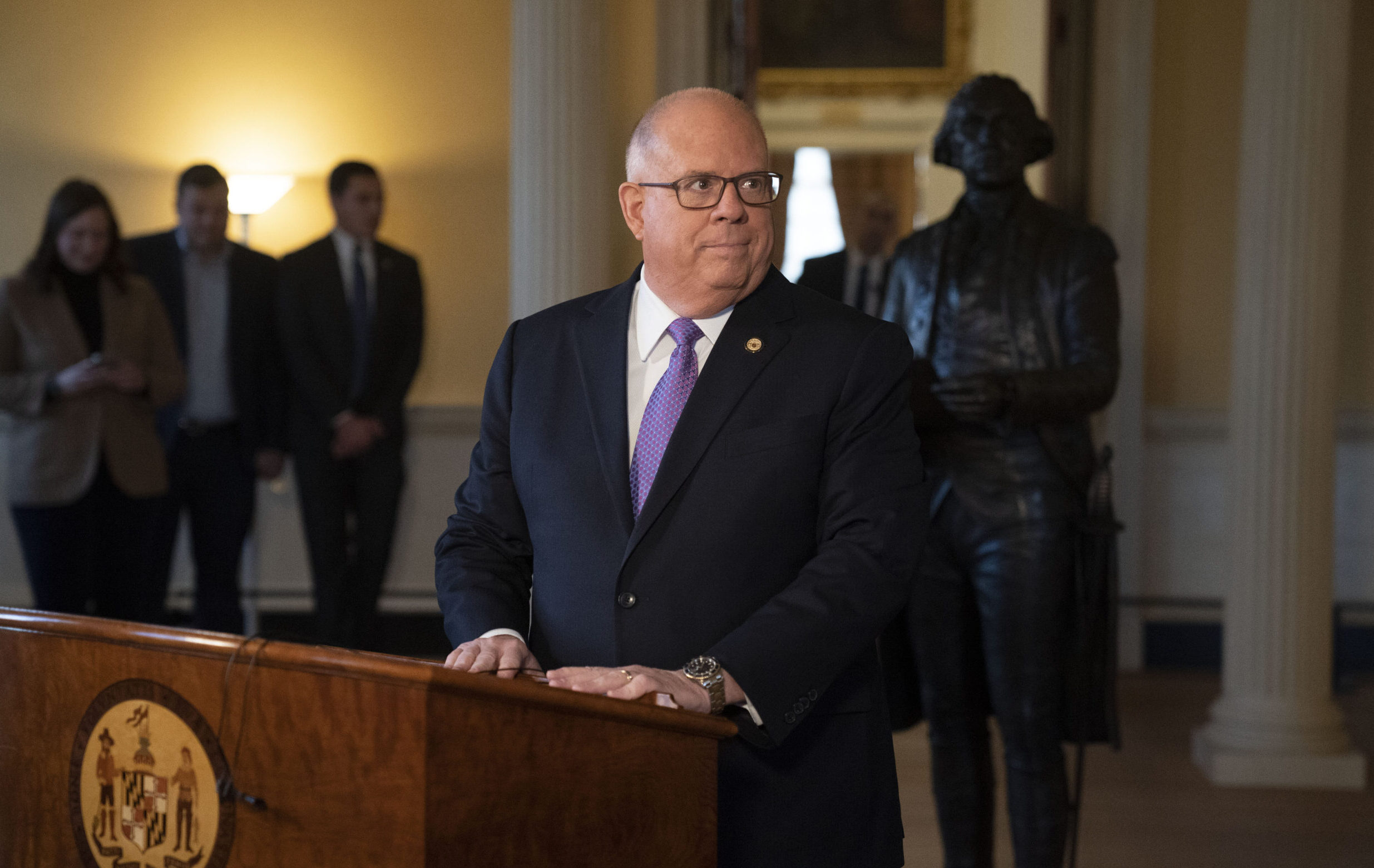 Maryland Gov Hogan practices farewell address