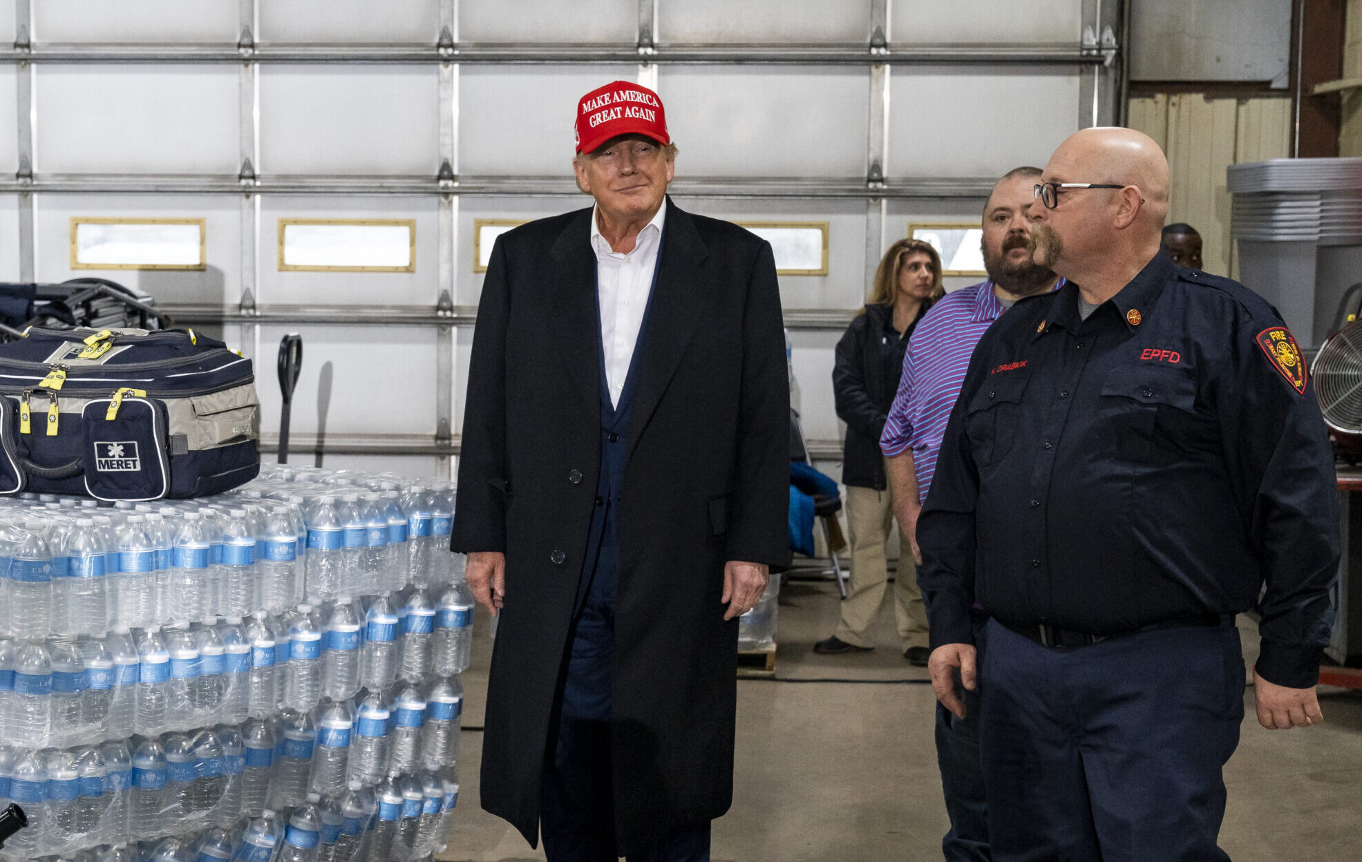 Former President Trump Visits East Palestine, Ohio As Health Concerns Remain After Train Derailment