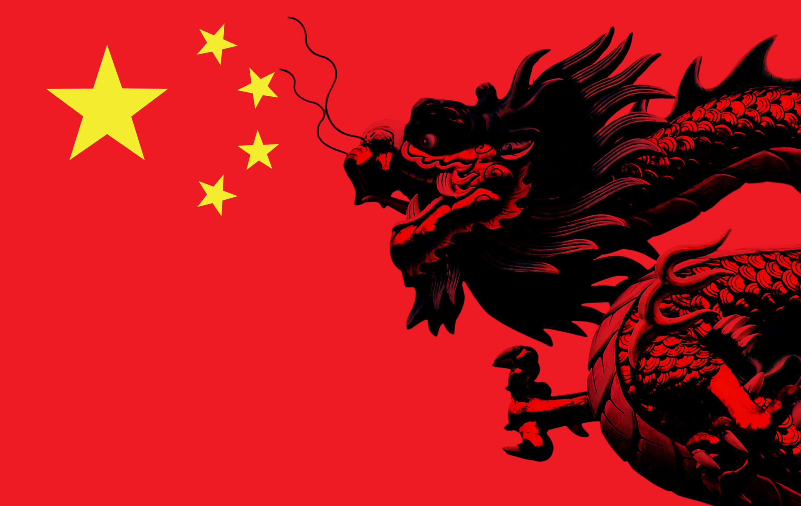 Chinese,Dragon,On,The,Flag,Of,China.