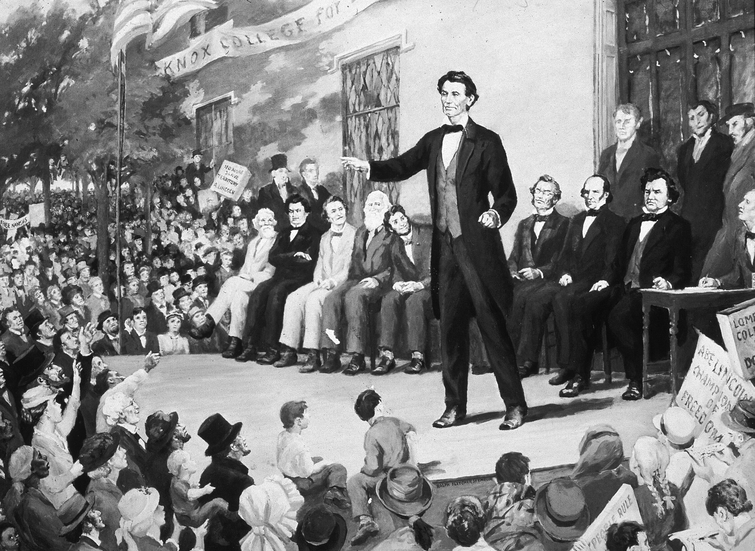Lincoln And Douglas Debate, IL, 1858.