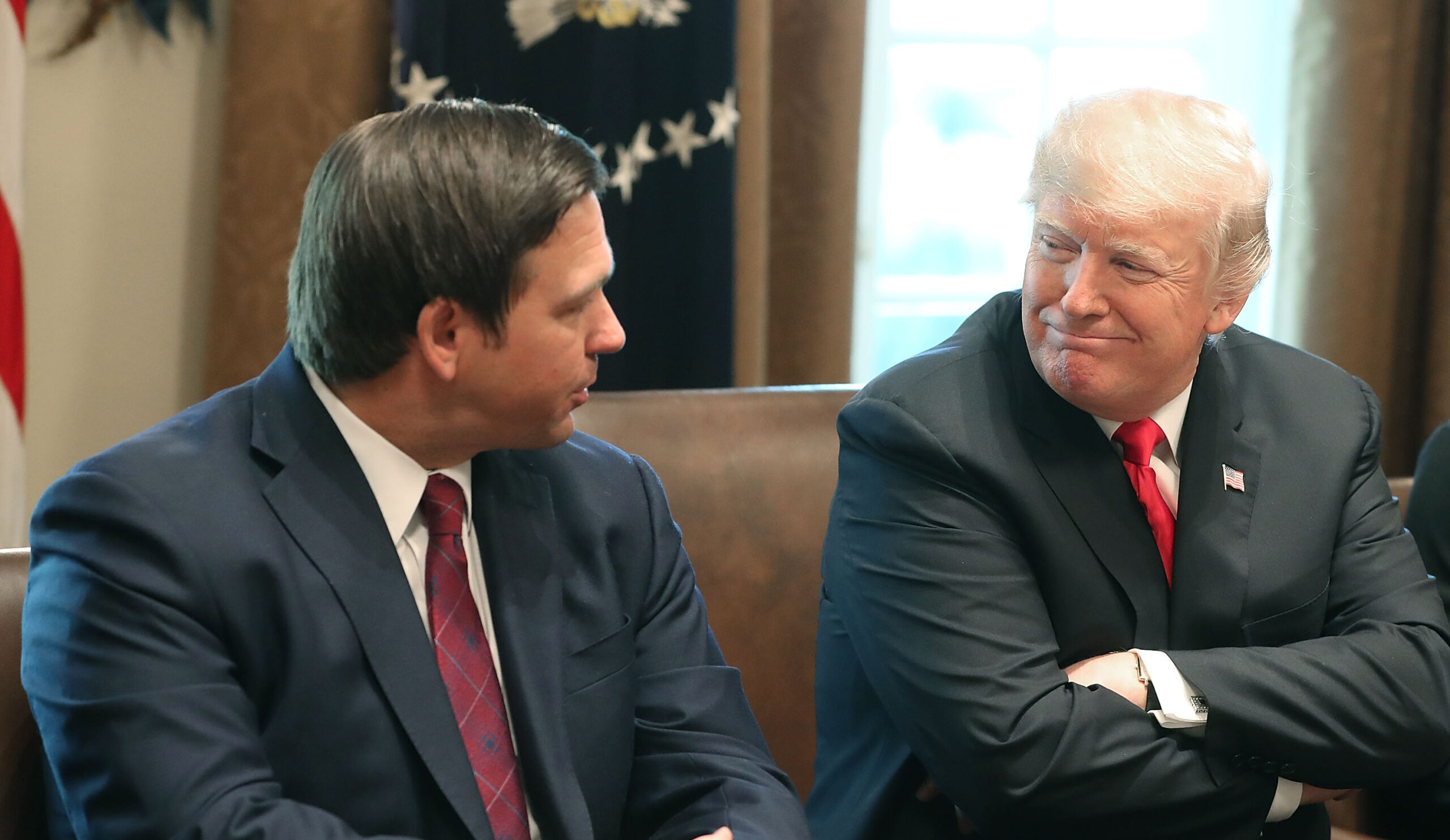 President Trump Meets With Governors-Elect In The Cabinet Room Of White House